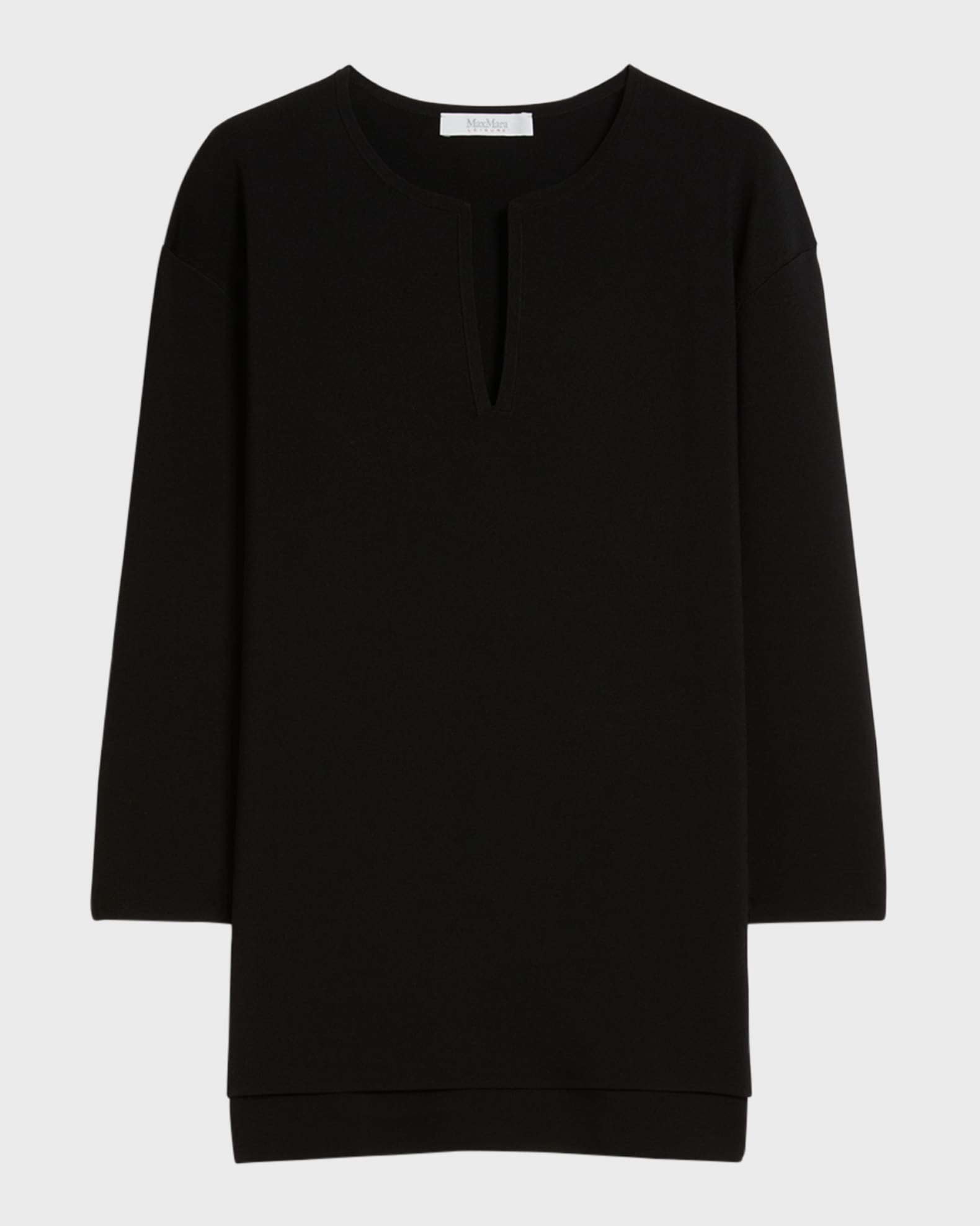 【在庫一掃】 Split-Neck Sottile Viscose Blouse Crepe トップス