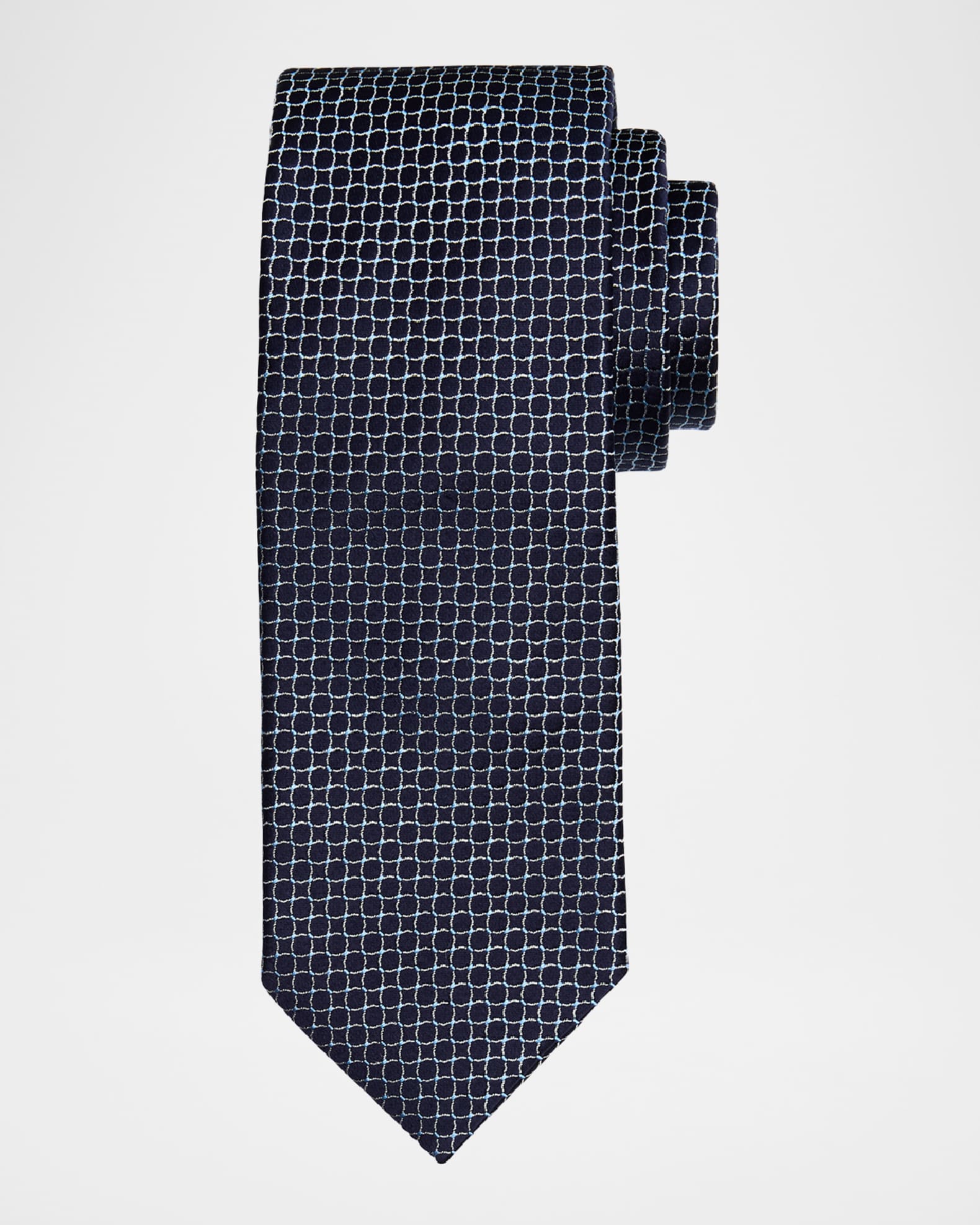 Men's Woven Geometric Silk Tie 0