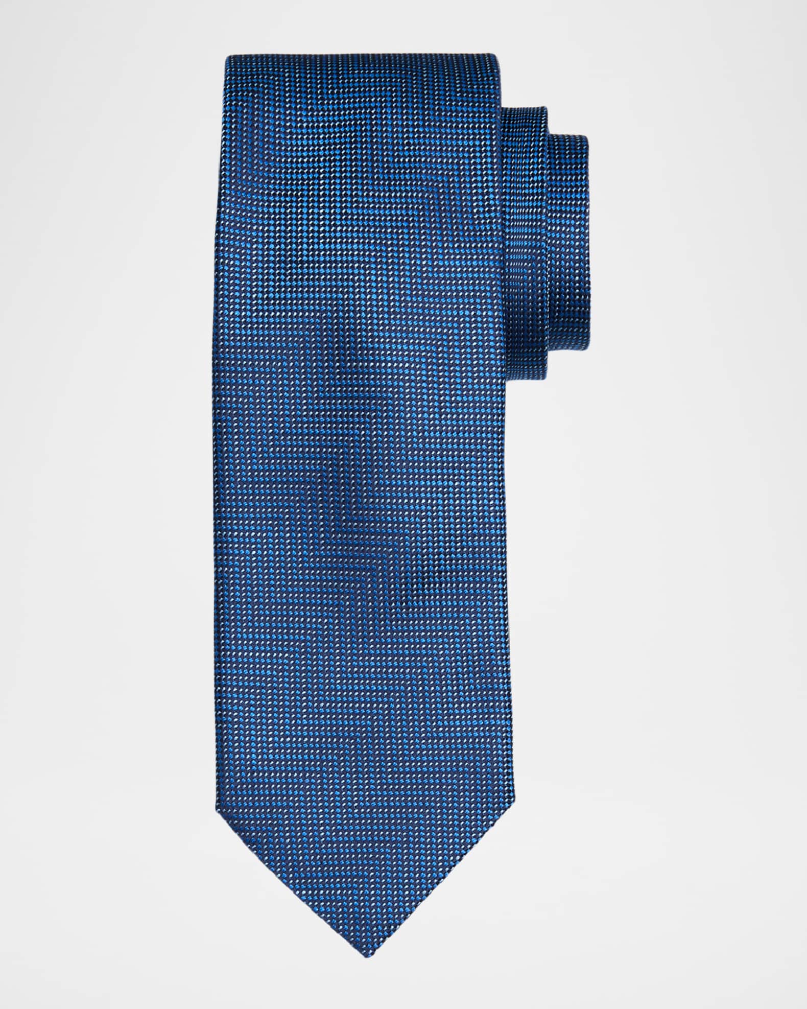 Men's Woven Herringbone Silk Tie 0