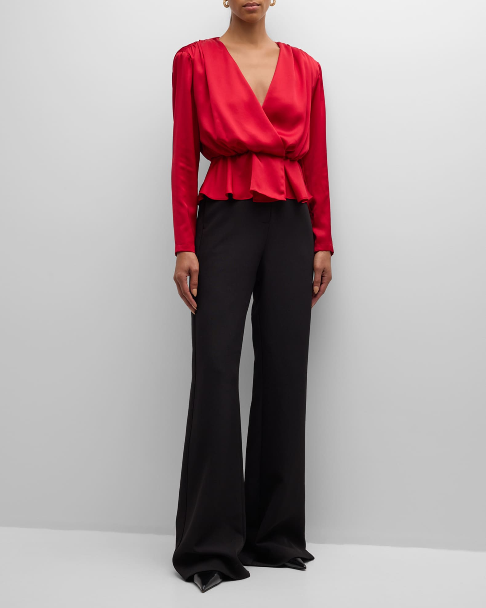 Adeline Long-Sleeve Surplice Top 1