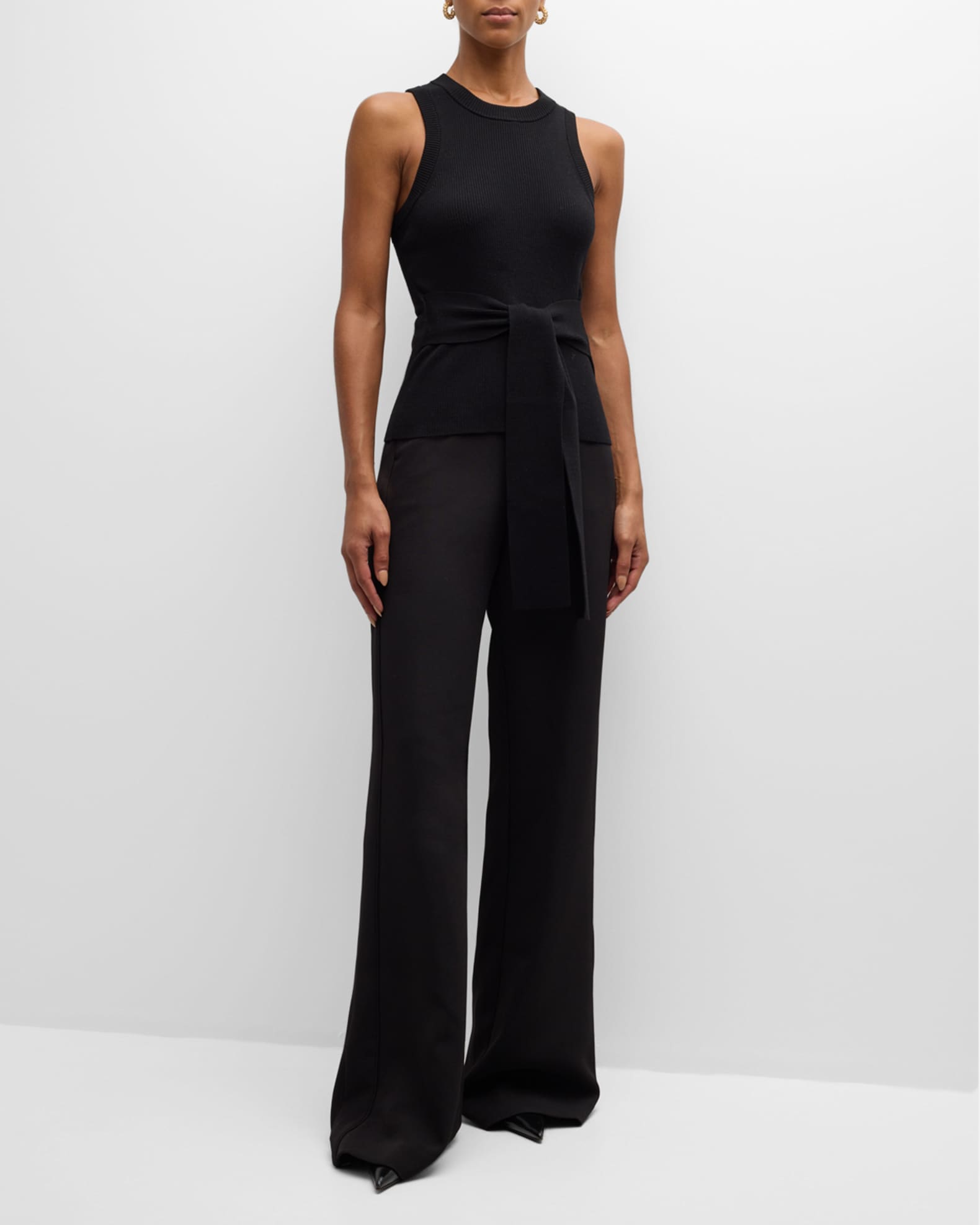 Molly Sleeveless Racerback Tie-Front Top 1