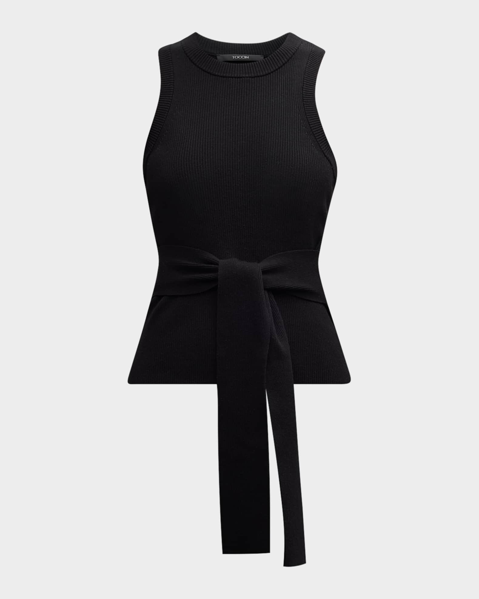 Molly Sleeveless Racerback Tie-Front Top 0