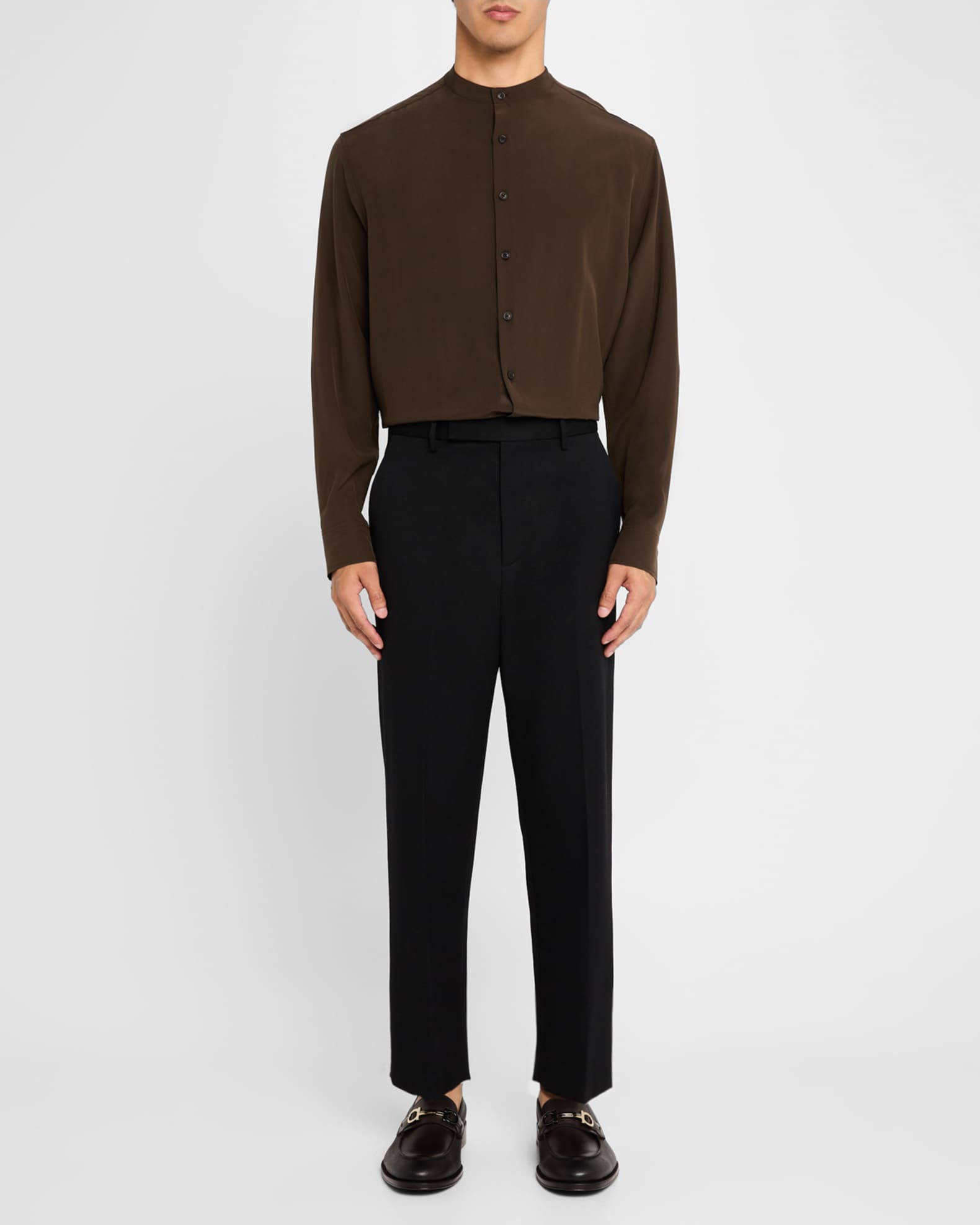 Ferragamo Men's Benedict Gancio Leather Loafers | Neiman Marcus