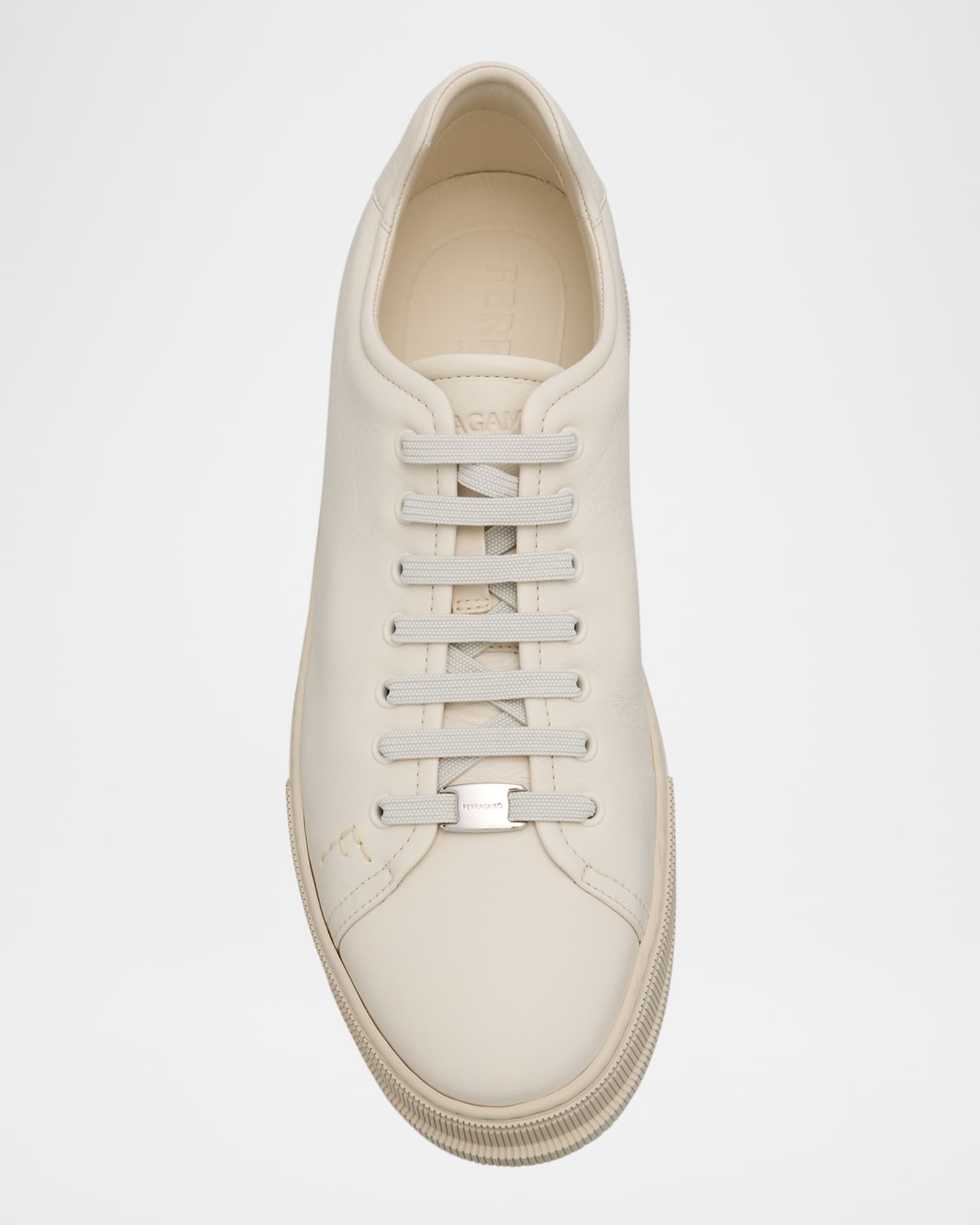 【送料&関税込】Ferragamo Bruce Sneakers Ferragamo Men's Bruce Deerskin Leather Low-Top Sneakers