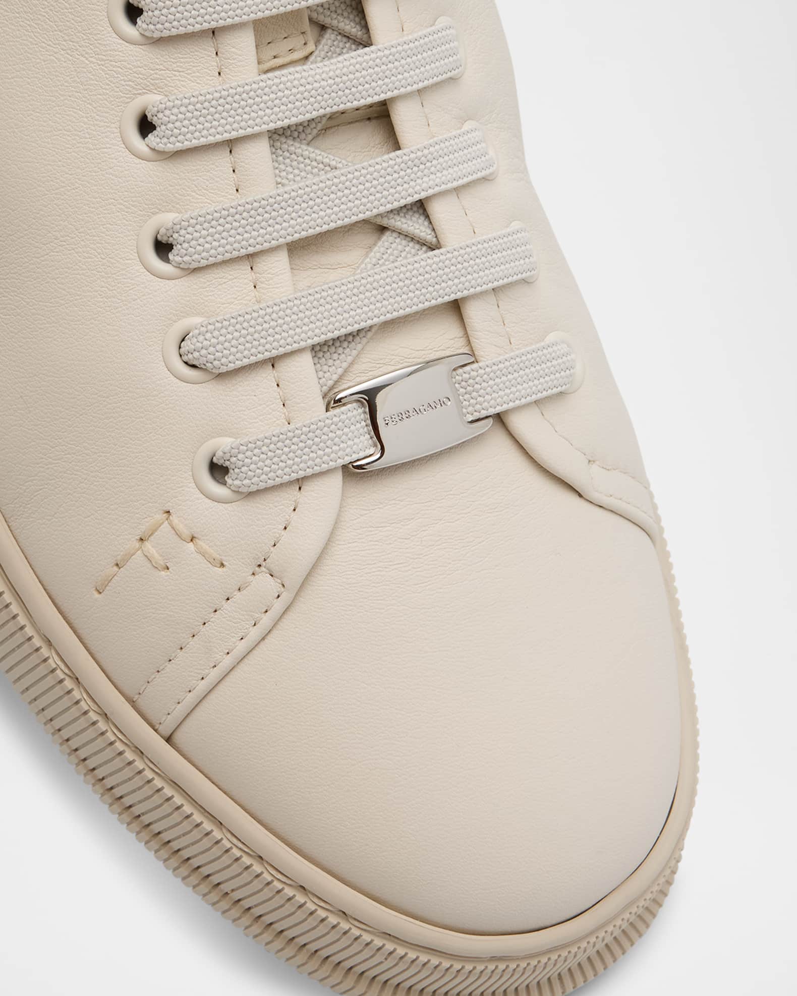 【送料&関税込】Ferragamo Bruce Sneakers Ferragamo Men's Bruce Calfskin Low-Top Sneakers | Neiman Marcus