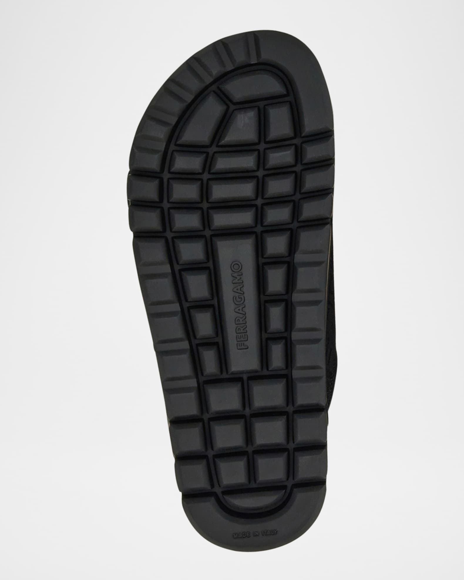 Ferragamo Men's Dual-Buckle Gancio Slide Sandals | Neiman Marcus