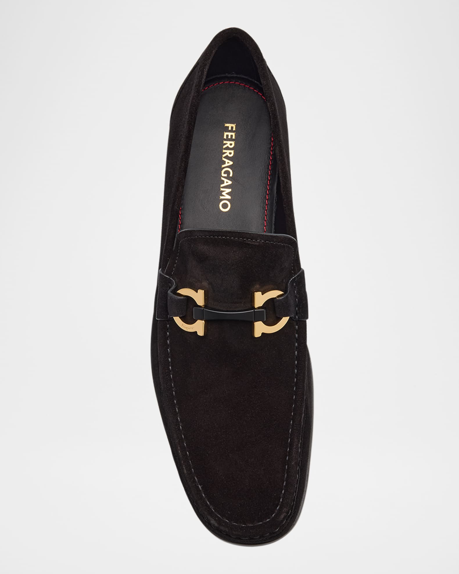 Ferragamo Men's Grandioso 2 Suede Gancini Bit Loafers Ferragamo Men's Grandioso 2 Suede Gancini Bit Loafers