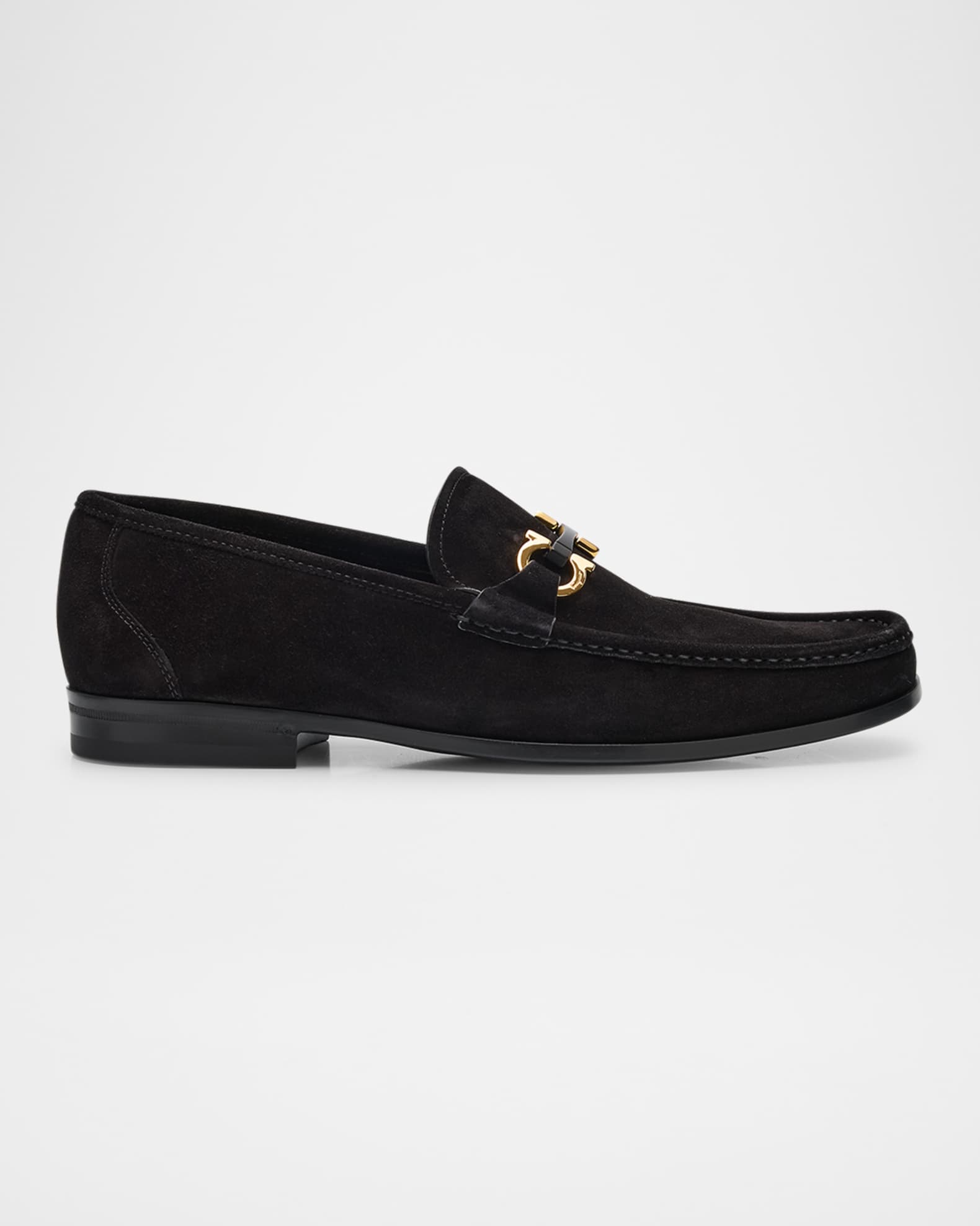 Men's Grandioso 2 Suede Gancini Bit Loafers 0