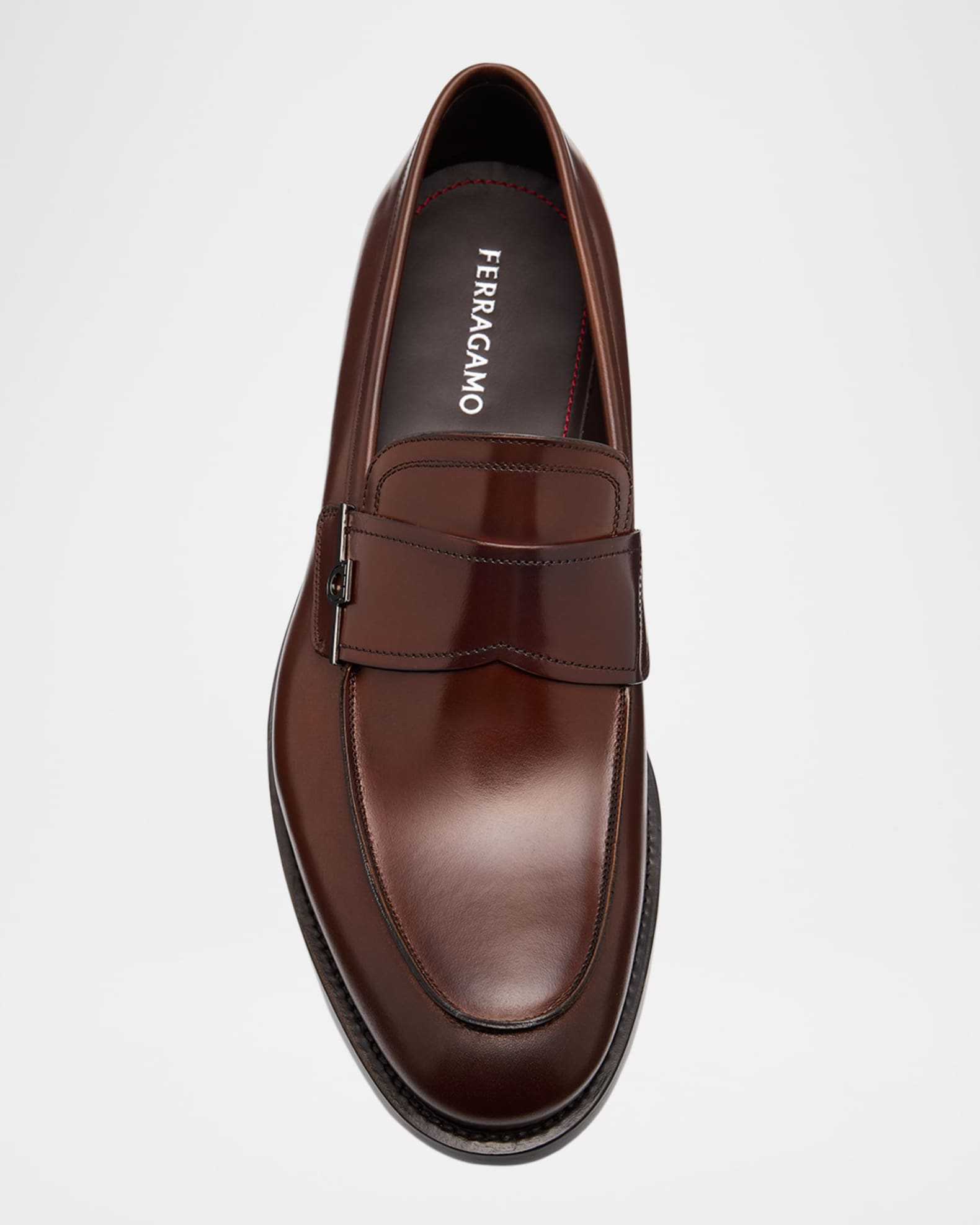 Ferragamo Men's Gancio-Buckle Leather Loafers | Neiman Marcus