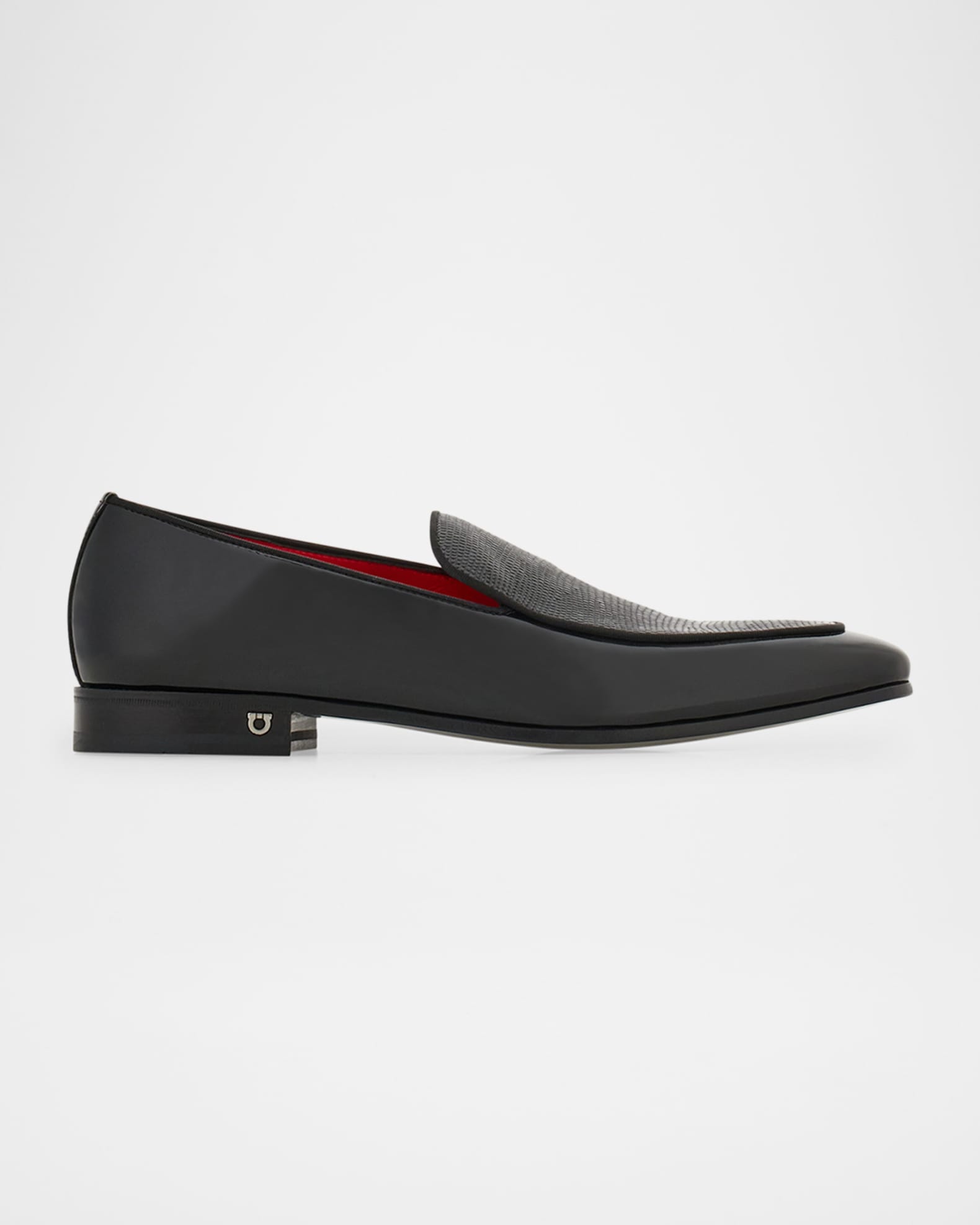 Men's Bloom Lizard-Effect Leather Loafers  0