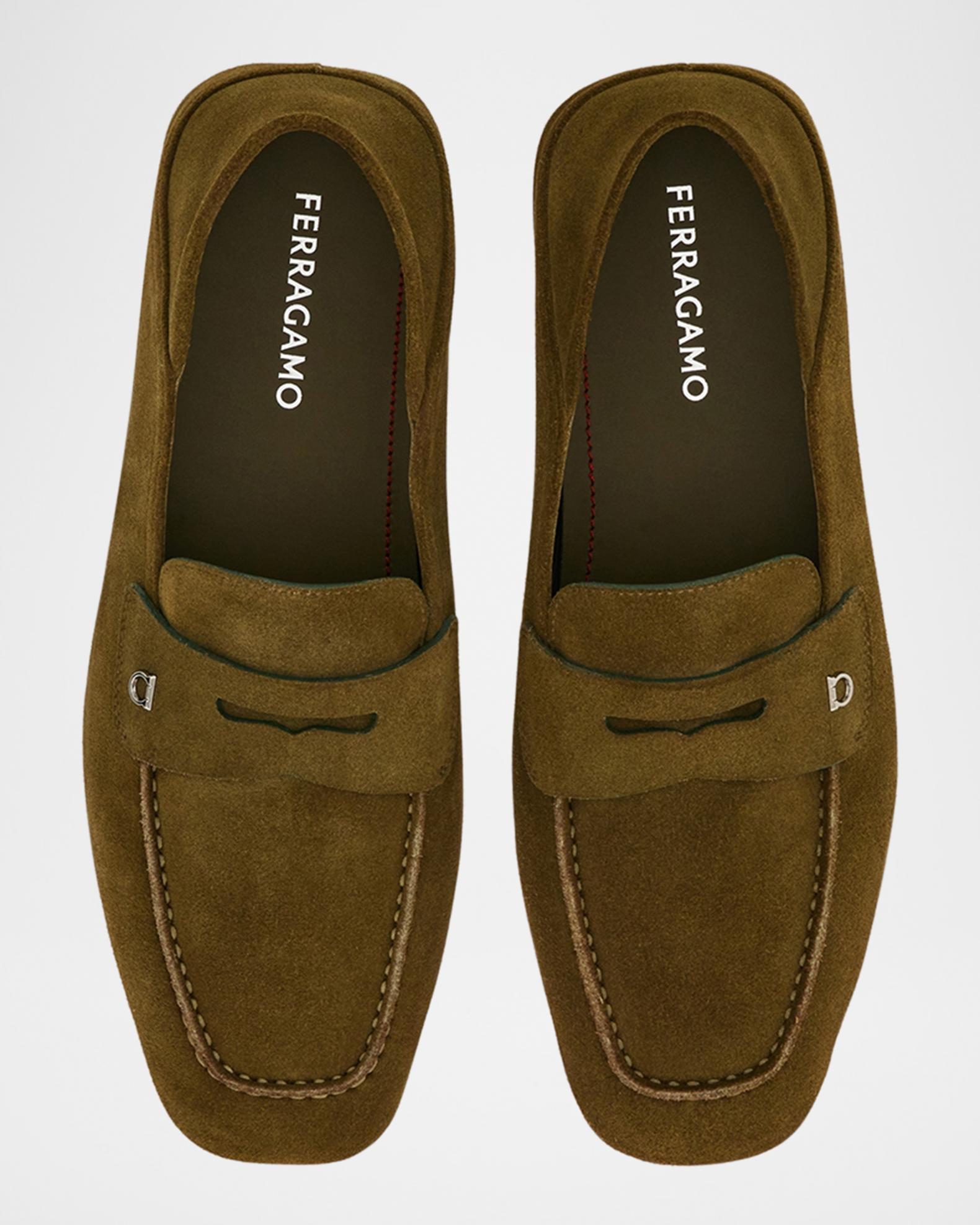 Men’s Ferragamo suede Loafers—brown Salvatore Ferragamo Grandioso Brown Suede Bit Loafers  main image 2