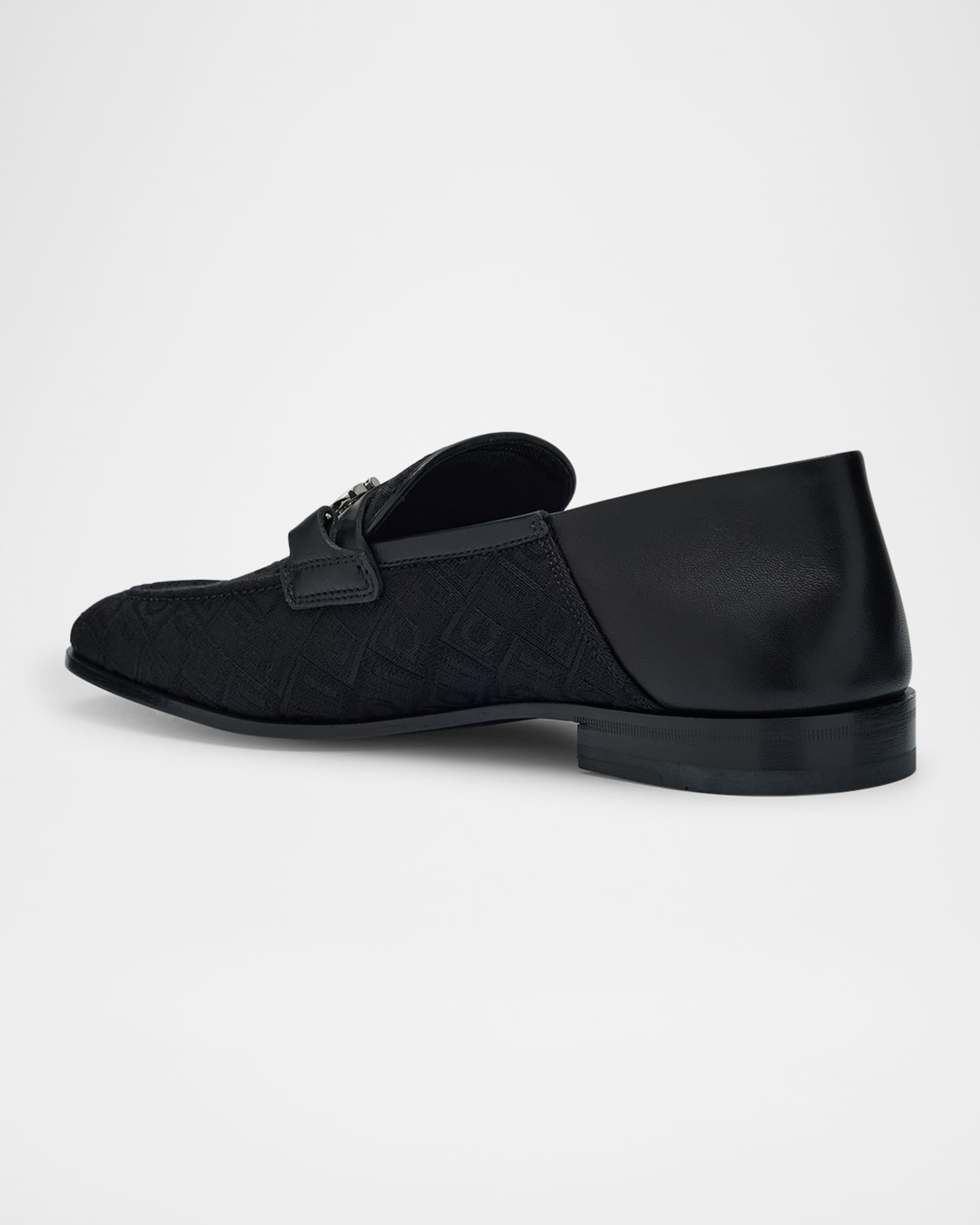 Men's Biarritz Leather and Jacquard Bit Loafers 1