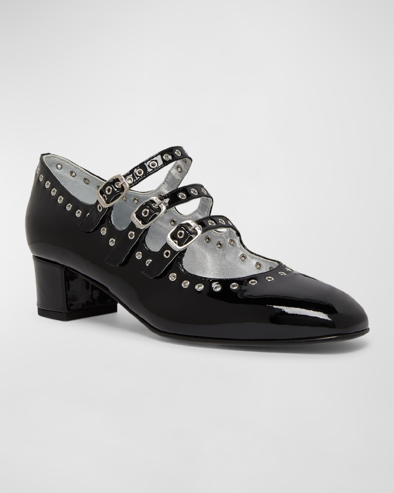 Camden Grommet Patent Mary Jane Pumps 1