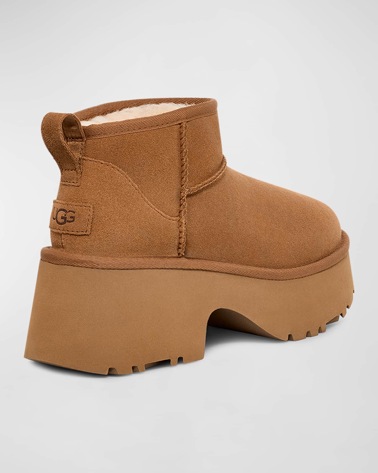 UGG Mini New Heights Suede Ankle Booties Neiman Marcus