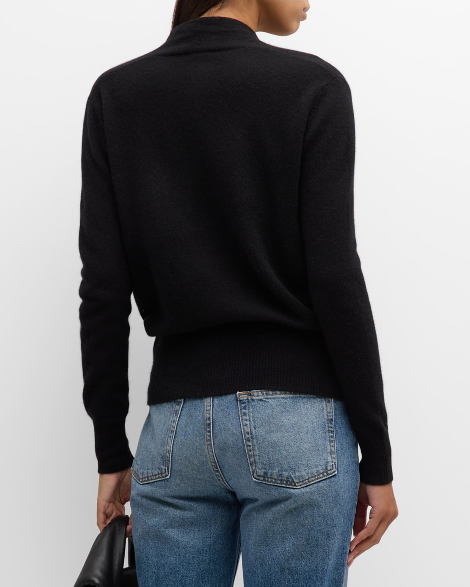 Cashmere Faux Wrap Sweater