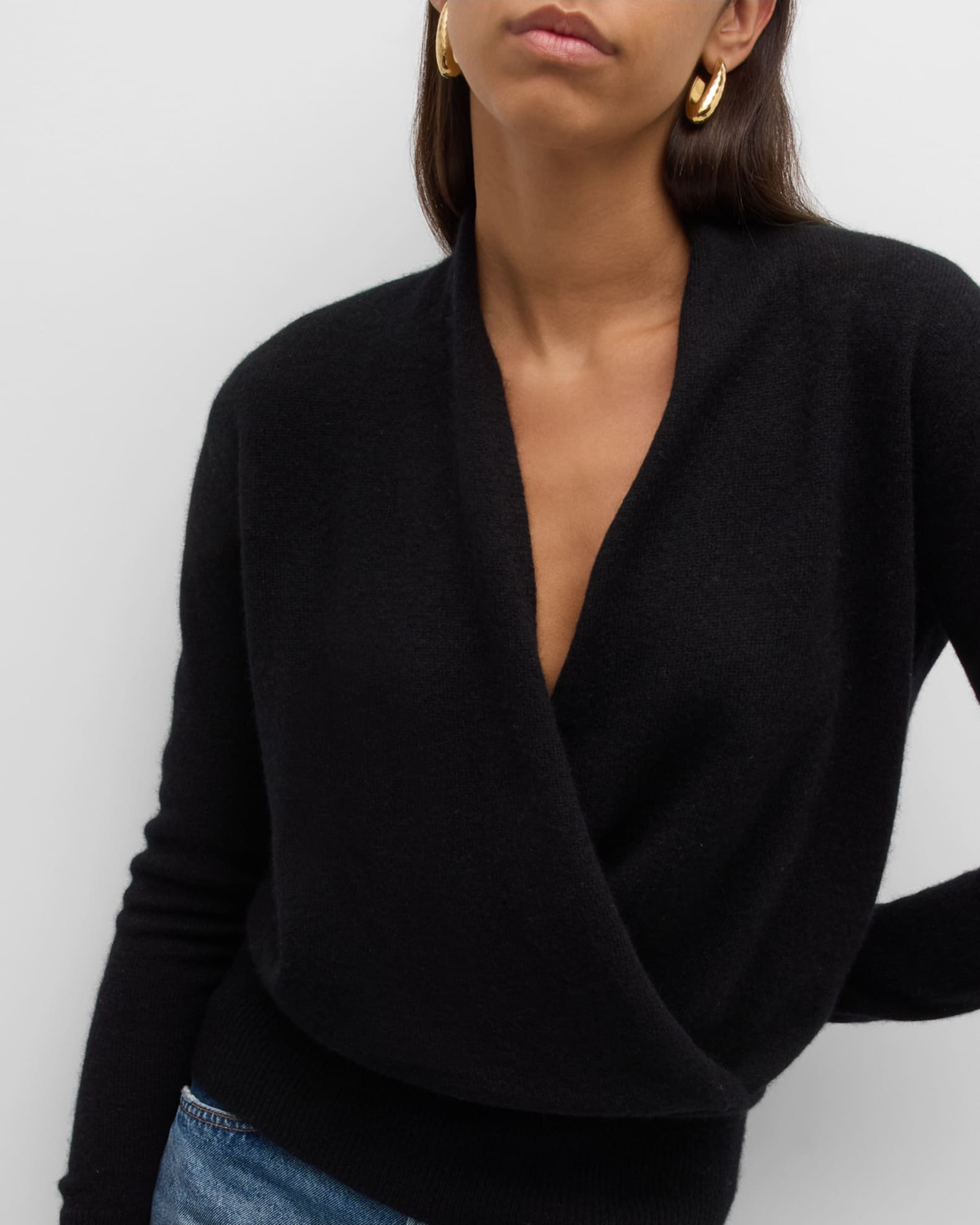 Faux Wrap Sweater