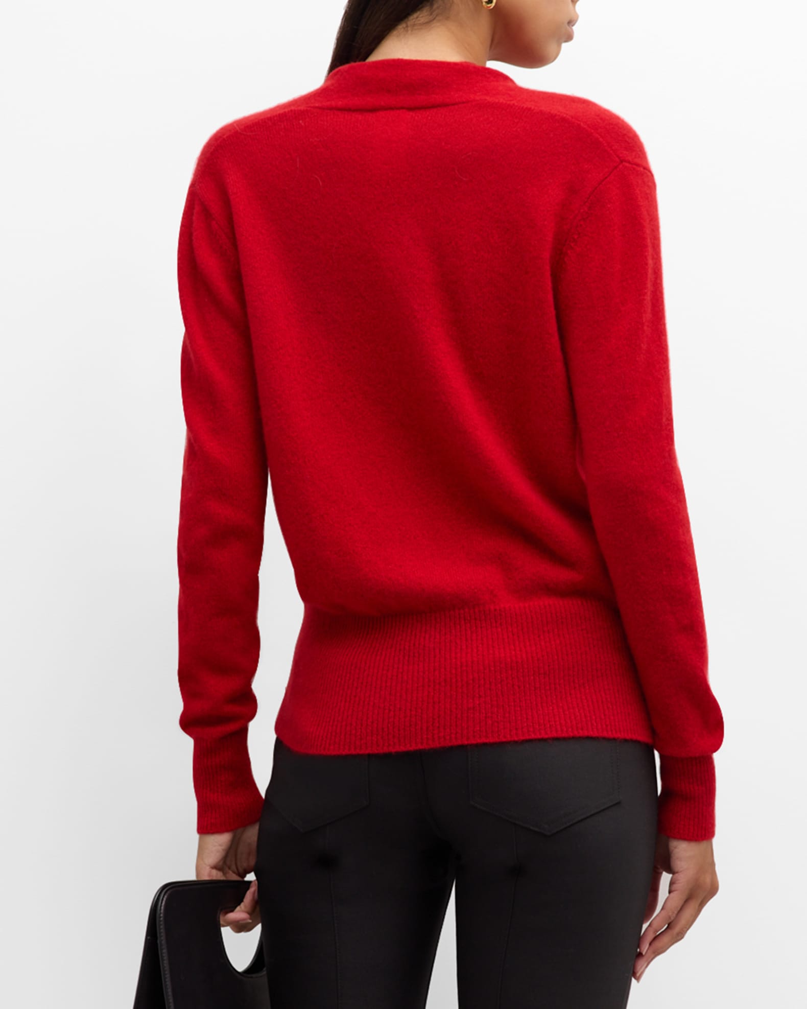 Neiman Marcus Cashmere Faux Wrap Sweater Neiman Marcus