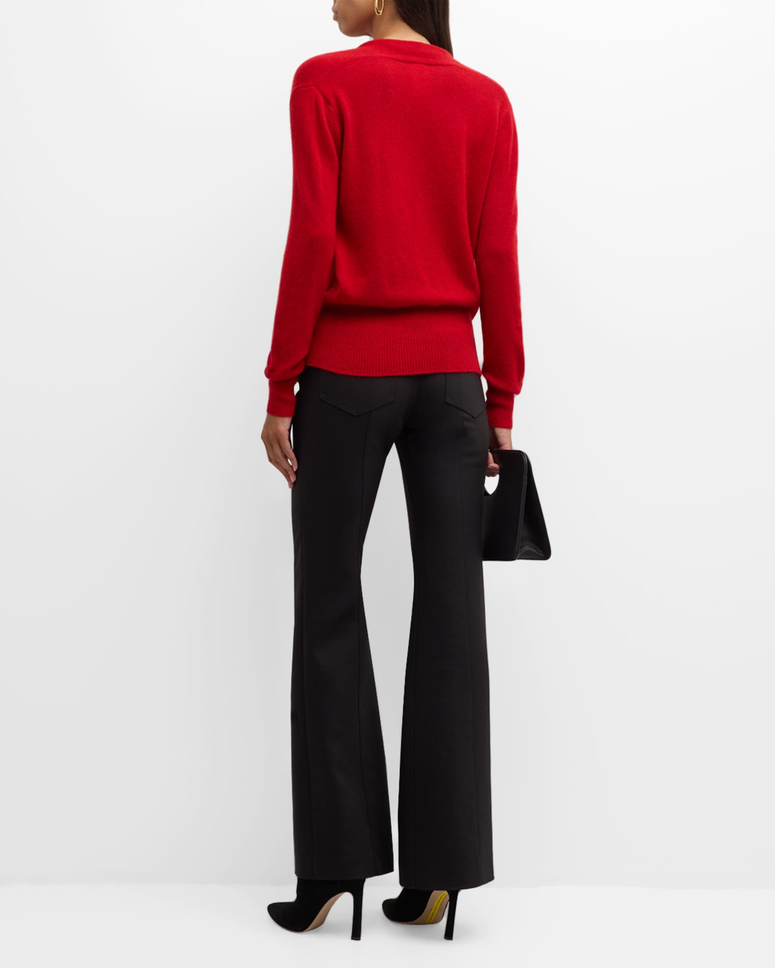 Neiman Marcus Cashmere Faux Wrap Sweater Neiman Marcus