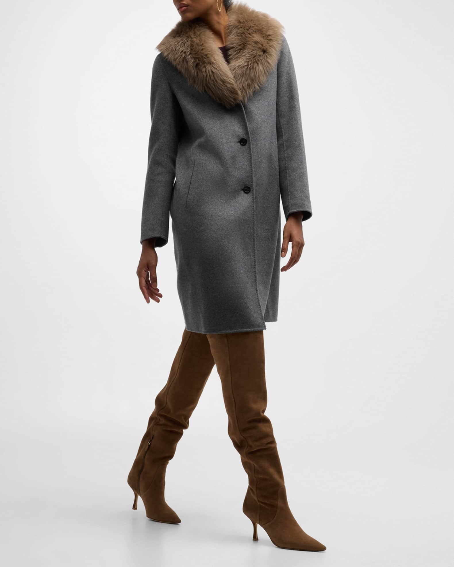 Neiman marcus fox fur coat top