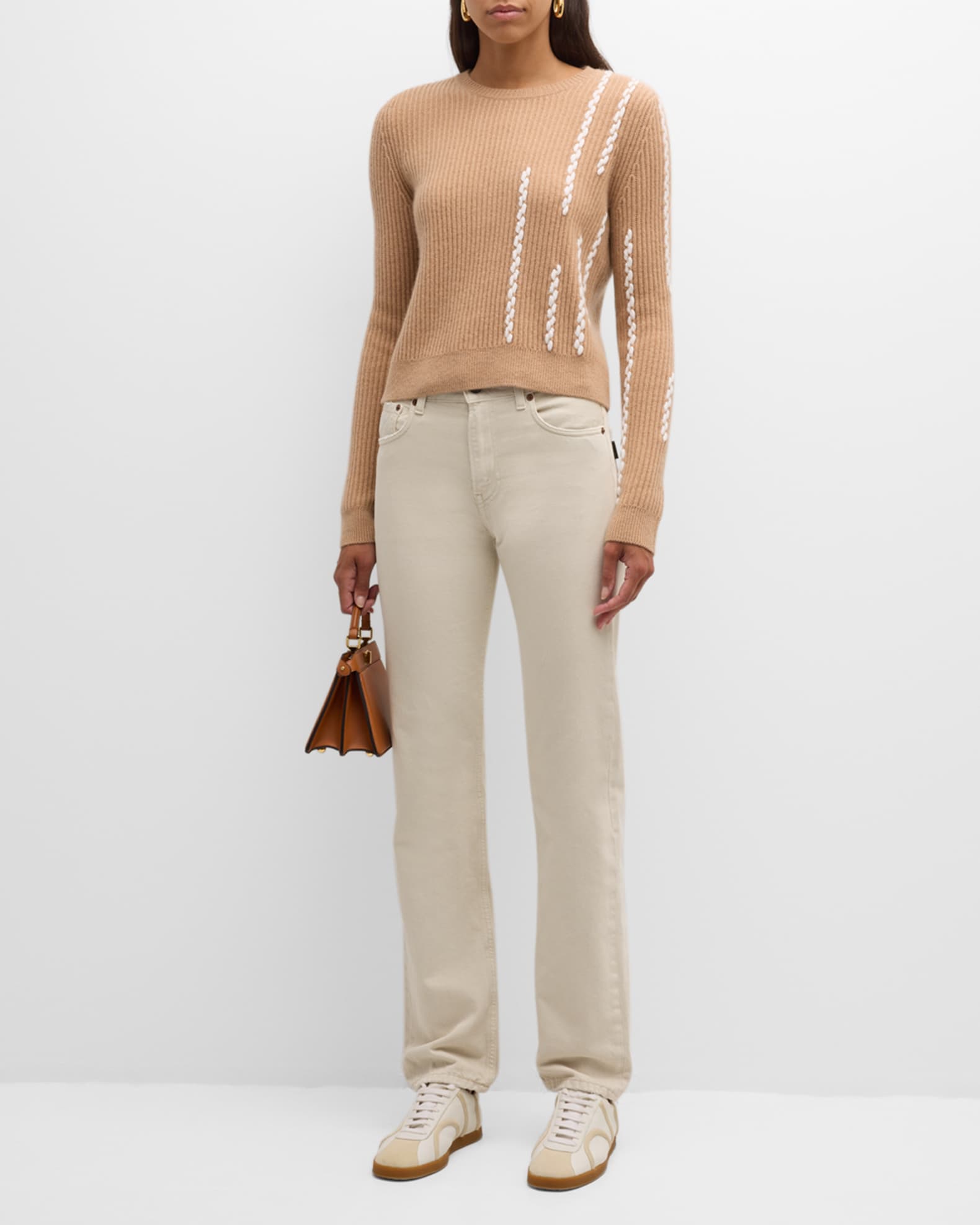 Cashmere Braided Sweater