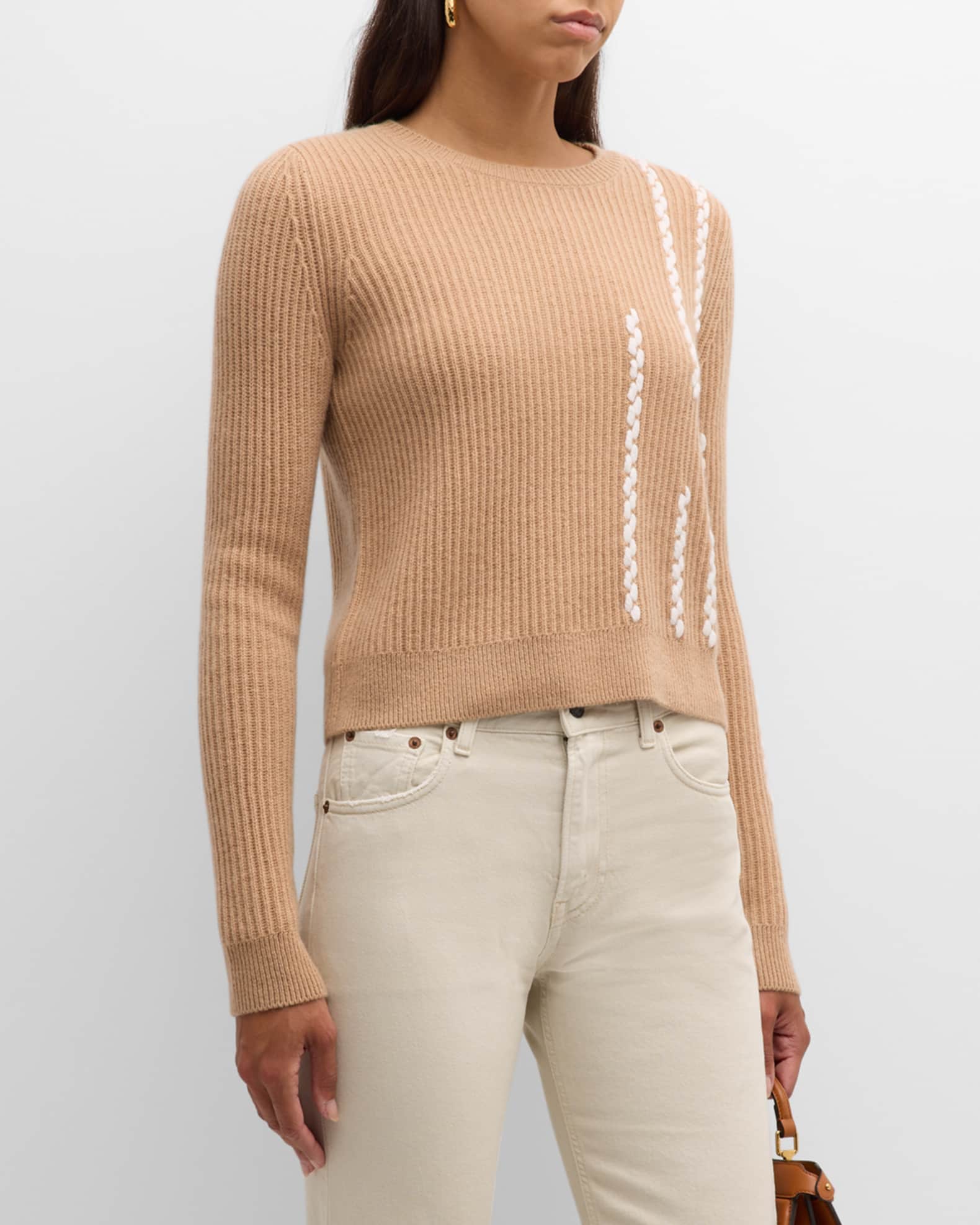 Cashmere Braided Sweater