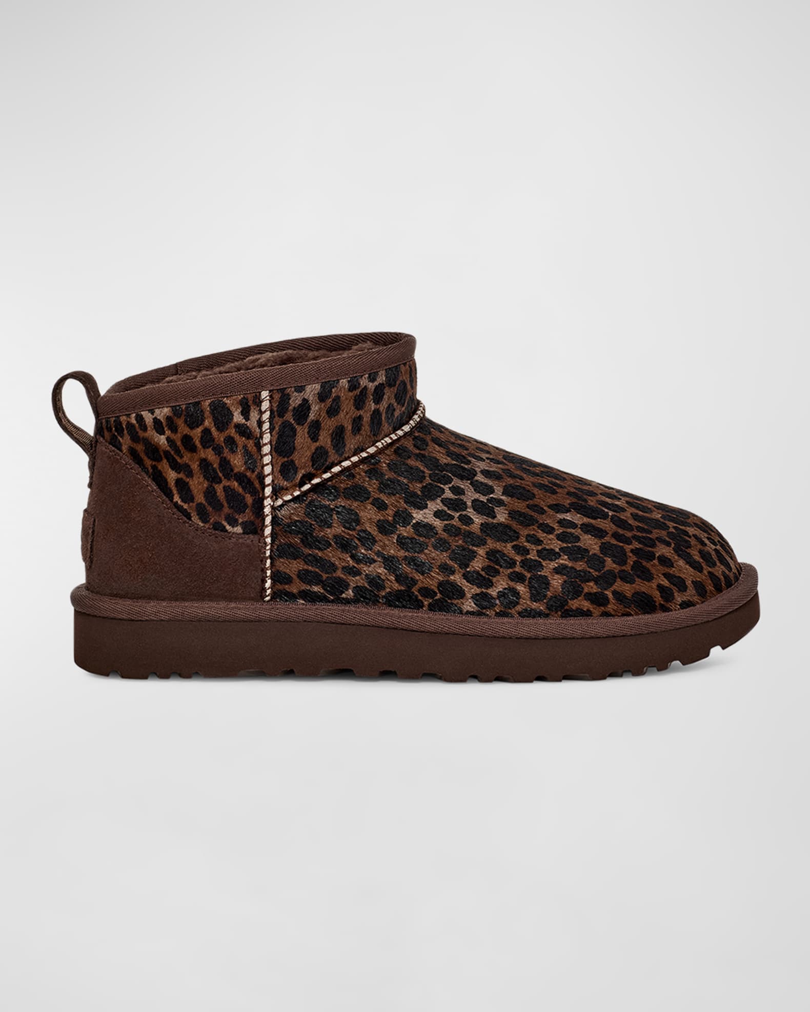 UGG Classic Ultra Mini Leopard Ankle Boots Neiman Marcus