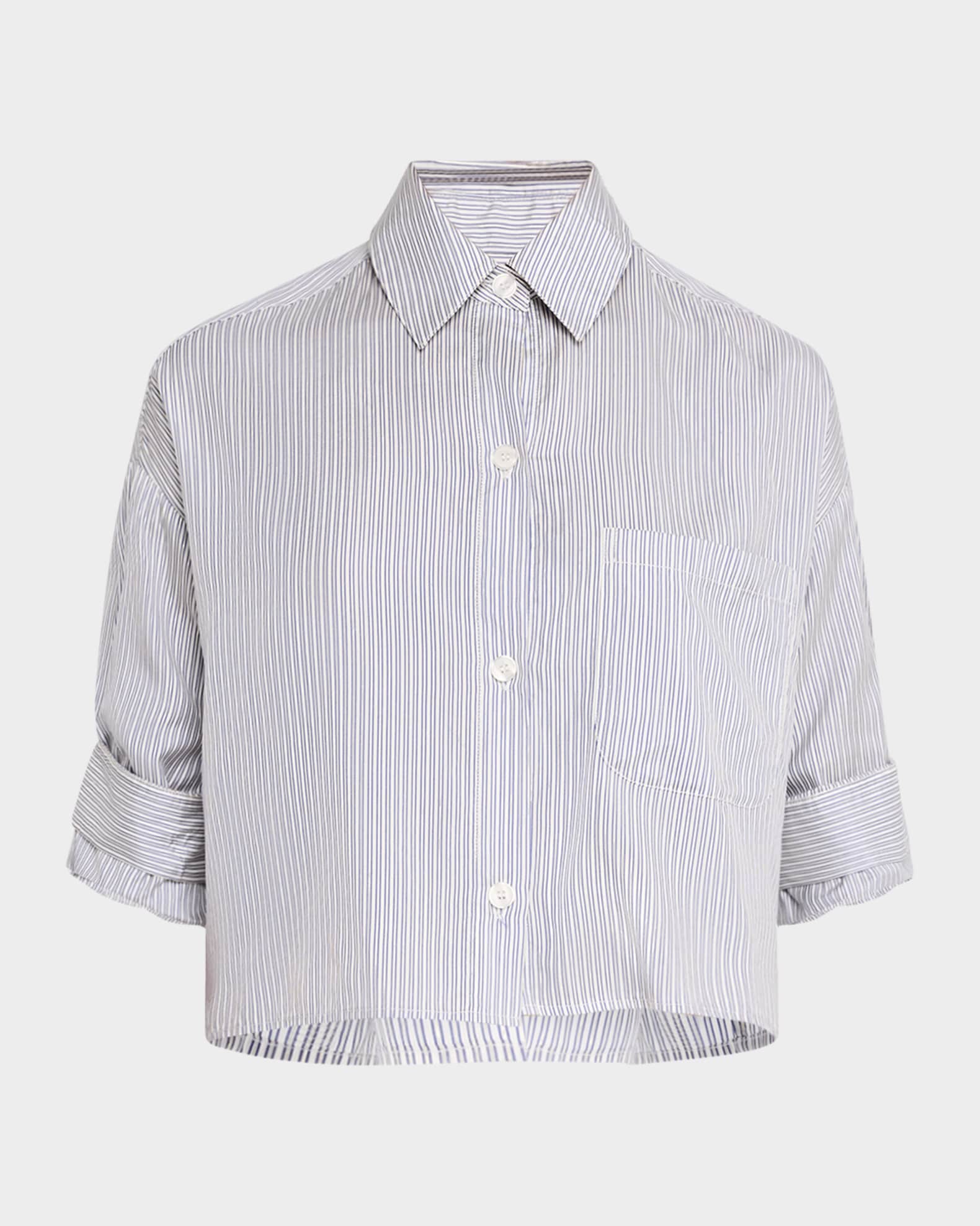 TWP Next Ex Striped Button-Front Shirt | Neiman Marcus