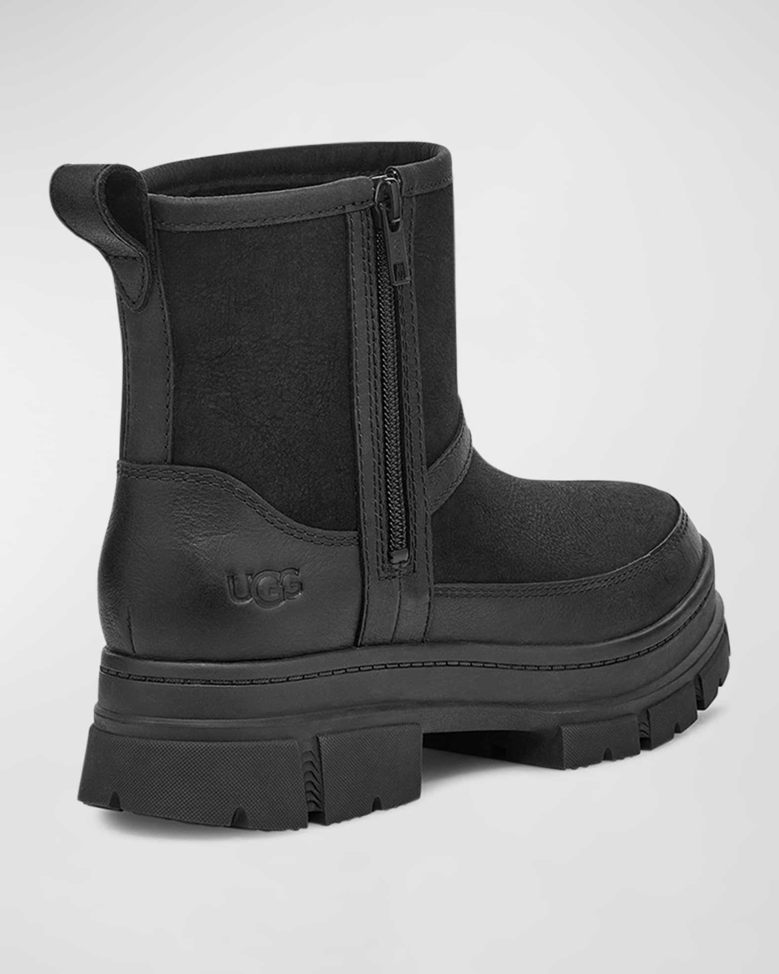 Ugg leather zip up boots store