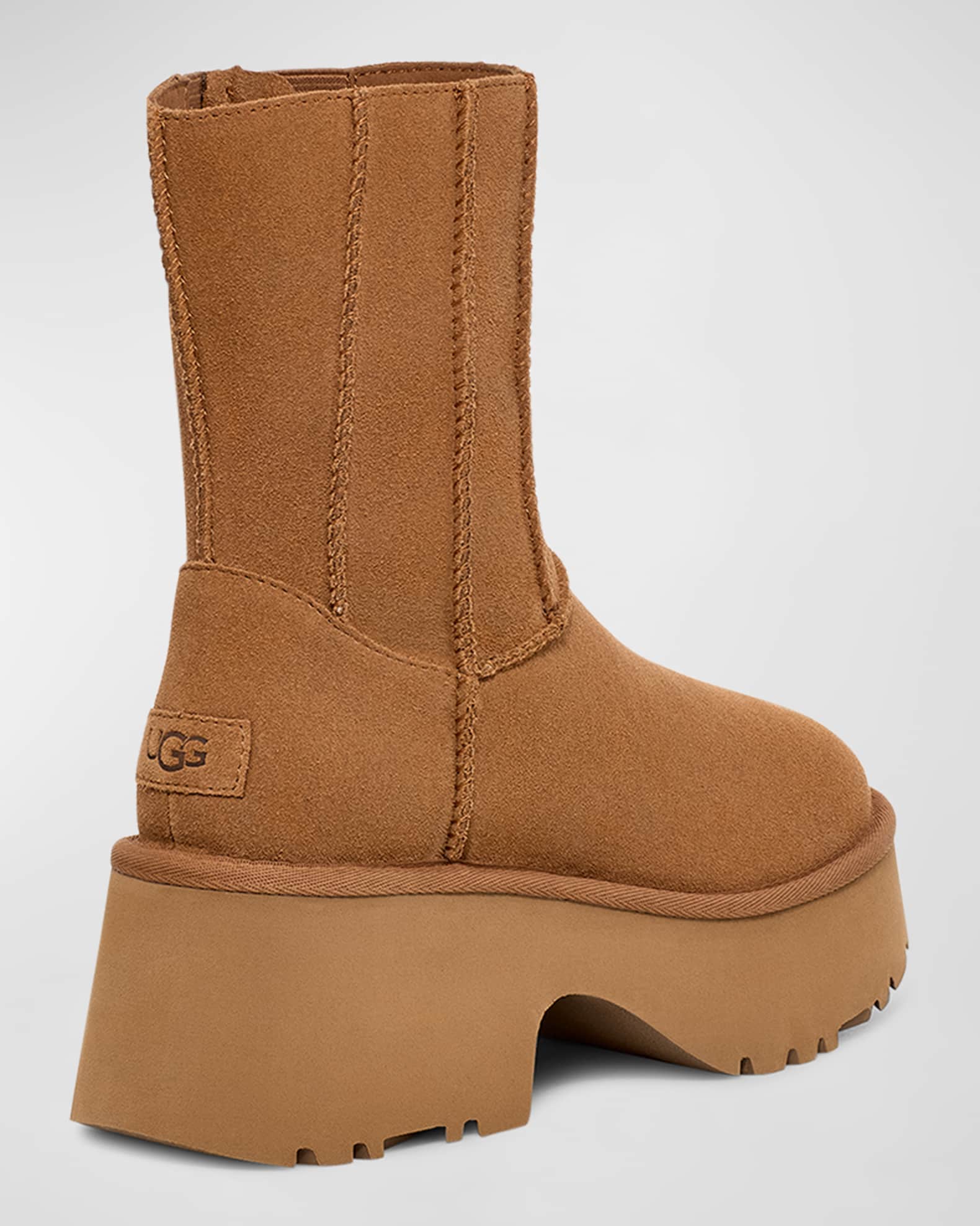 UGG New Heights Suede Zip Boots Neiman Marcus