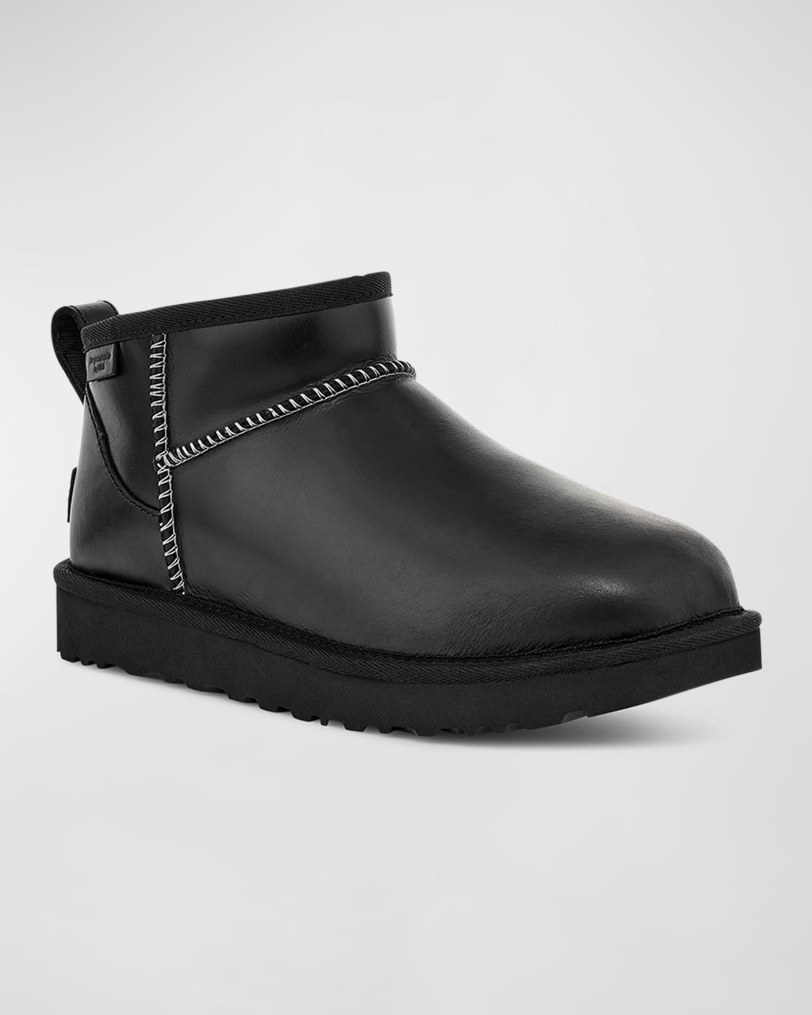 Classic Ultra Mini Leather Cozy Ankle Boots 1