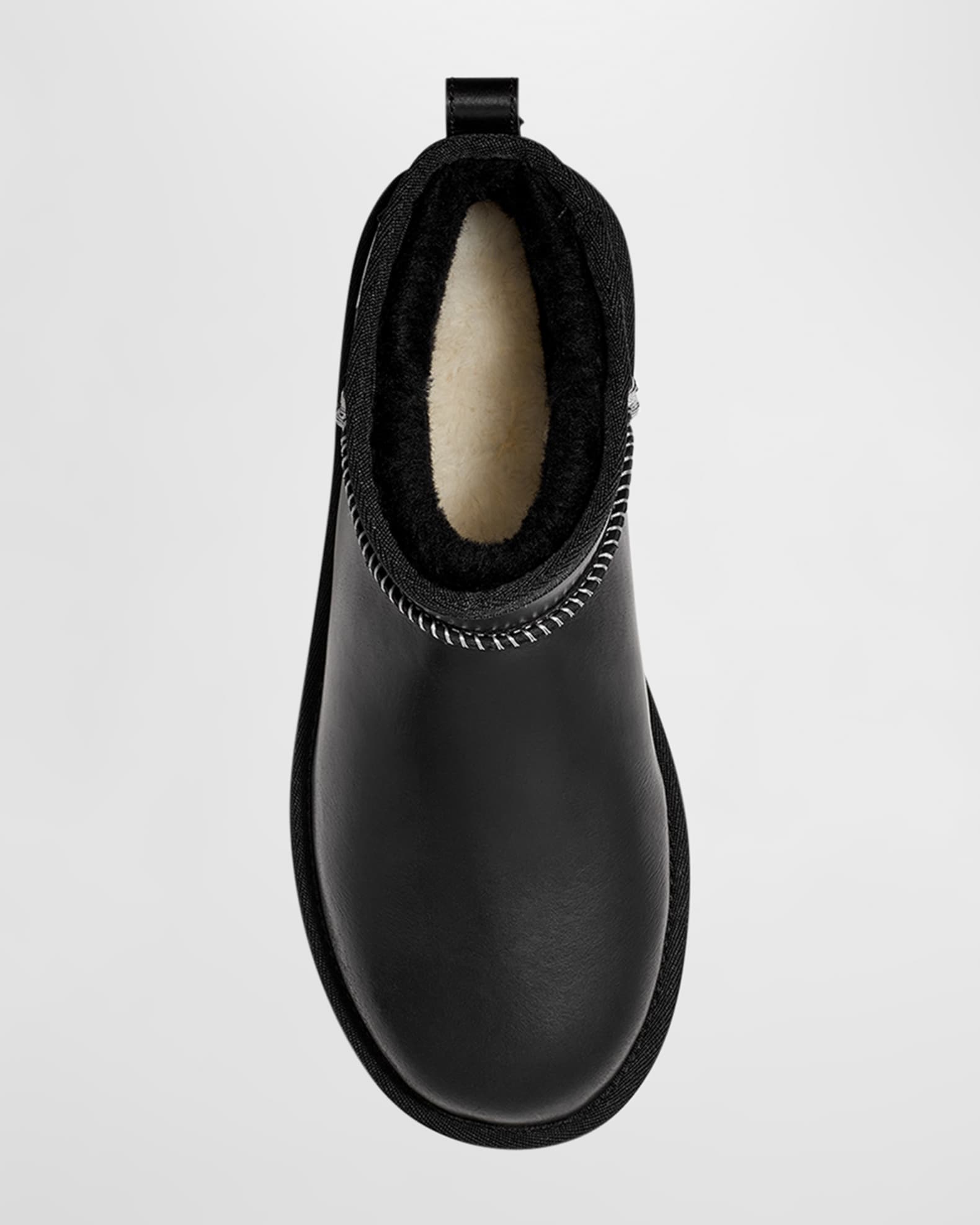 UGG Classic Ultra Mini Leather Cozy Ankle Boots | Neiman Marcus