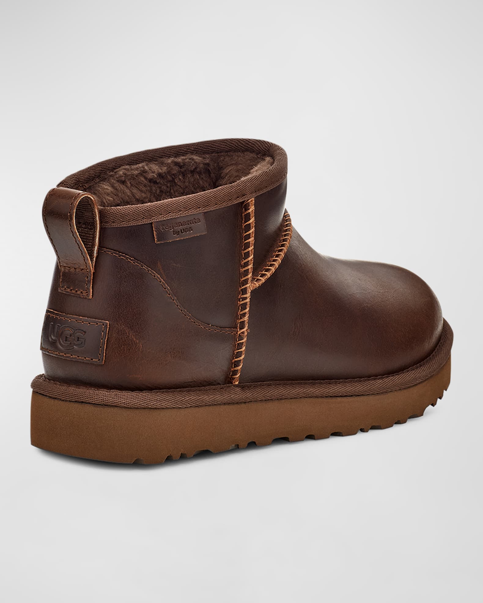 Classic Ultra Mini Leather Cozy Ankle Boots