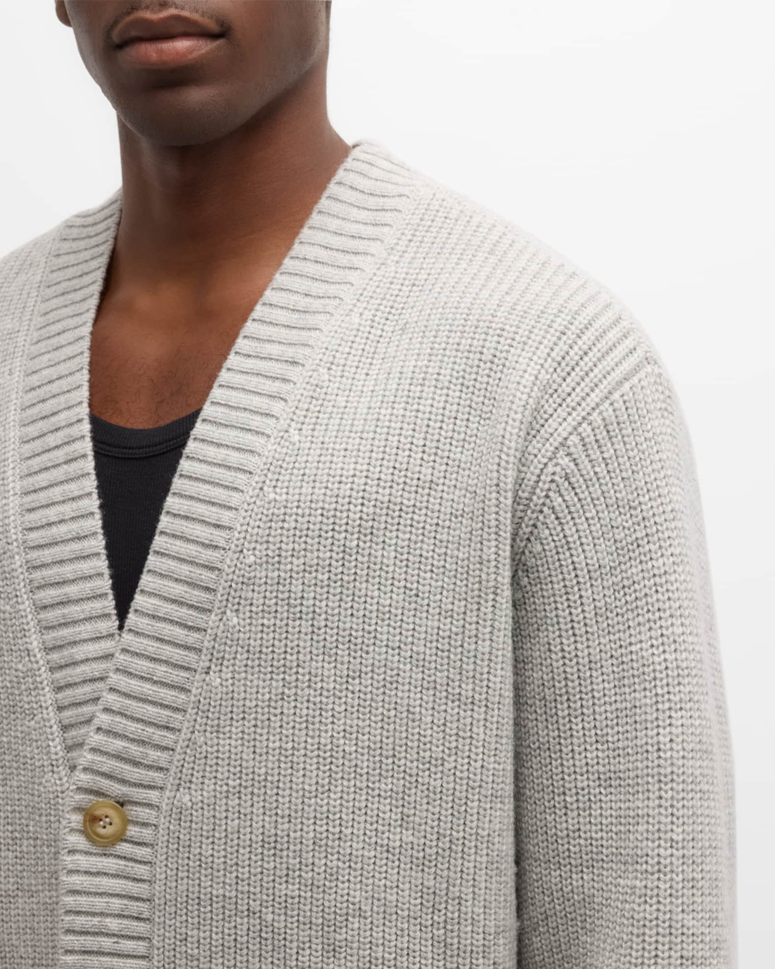 ATM Anthony Thomas Melillo Men's Ribbed Cardigan Sweater | Neiman Marcus