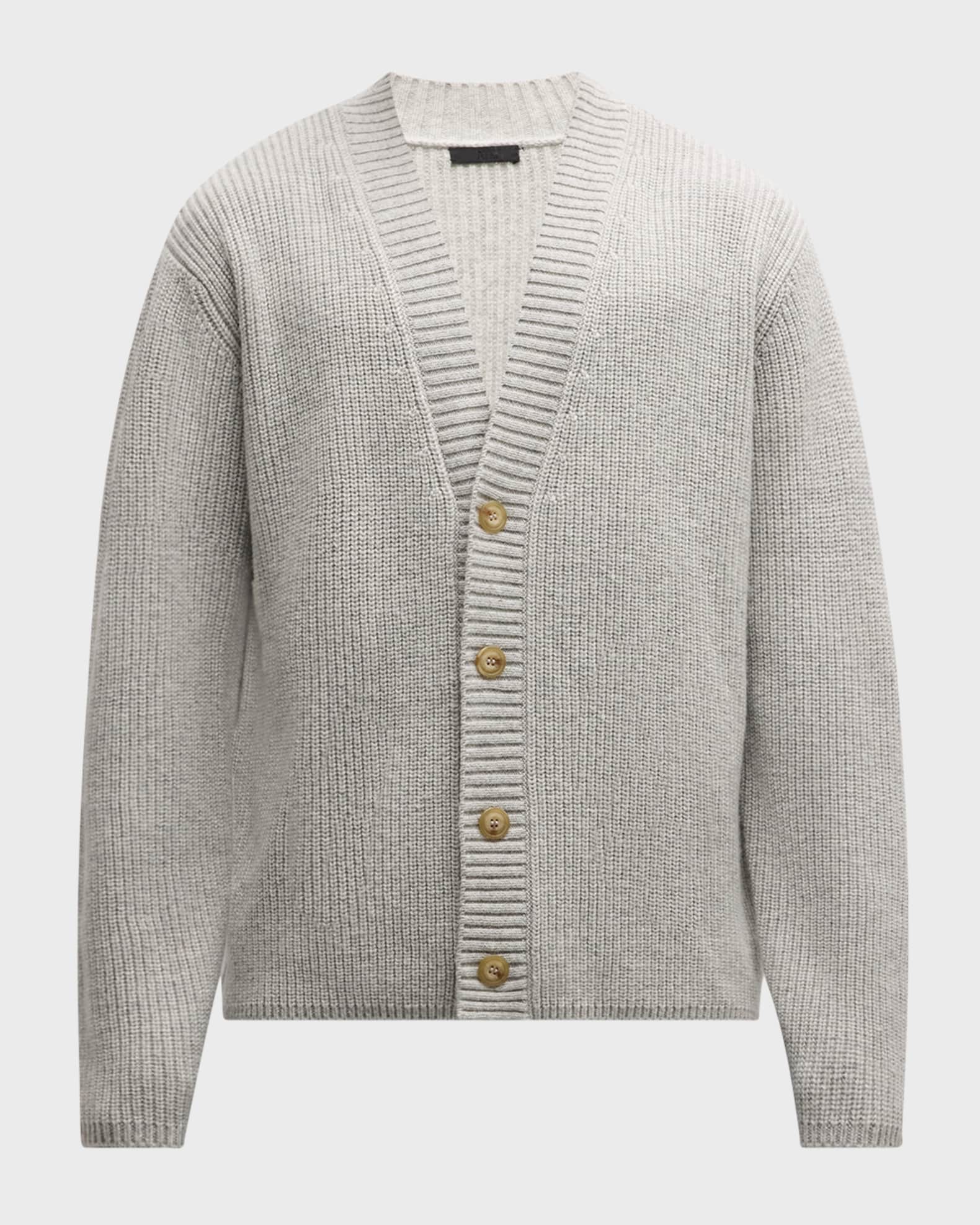Men s Ribbed Cardigan Sweater