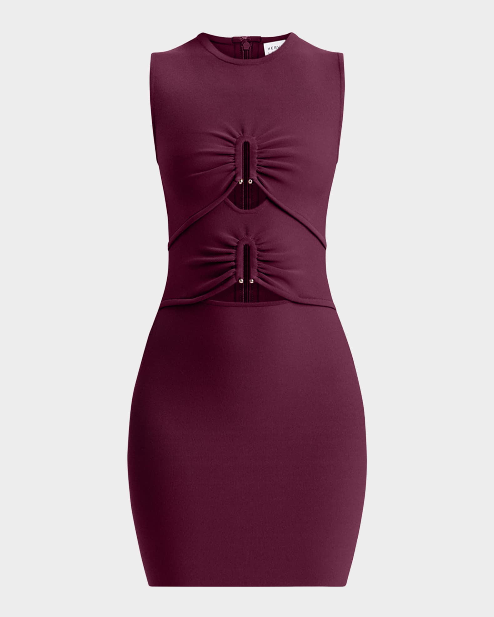 June Tiered U-Ring Sleeveless Mini Dress 0