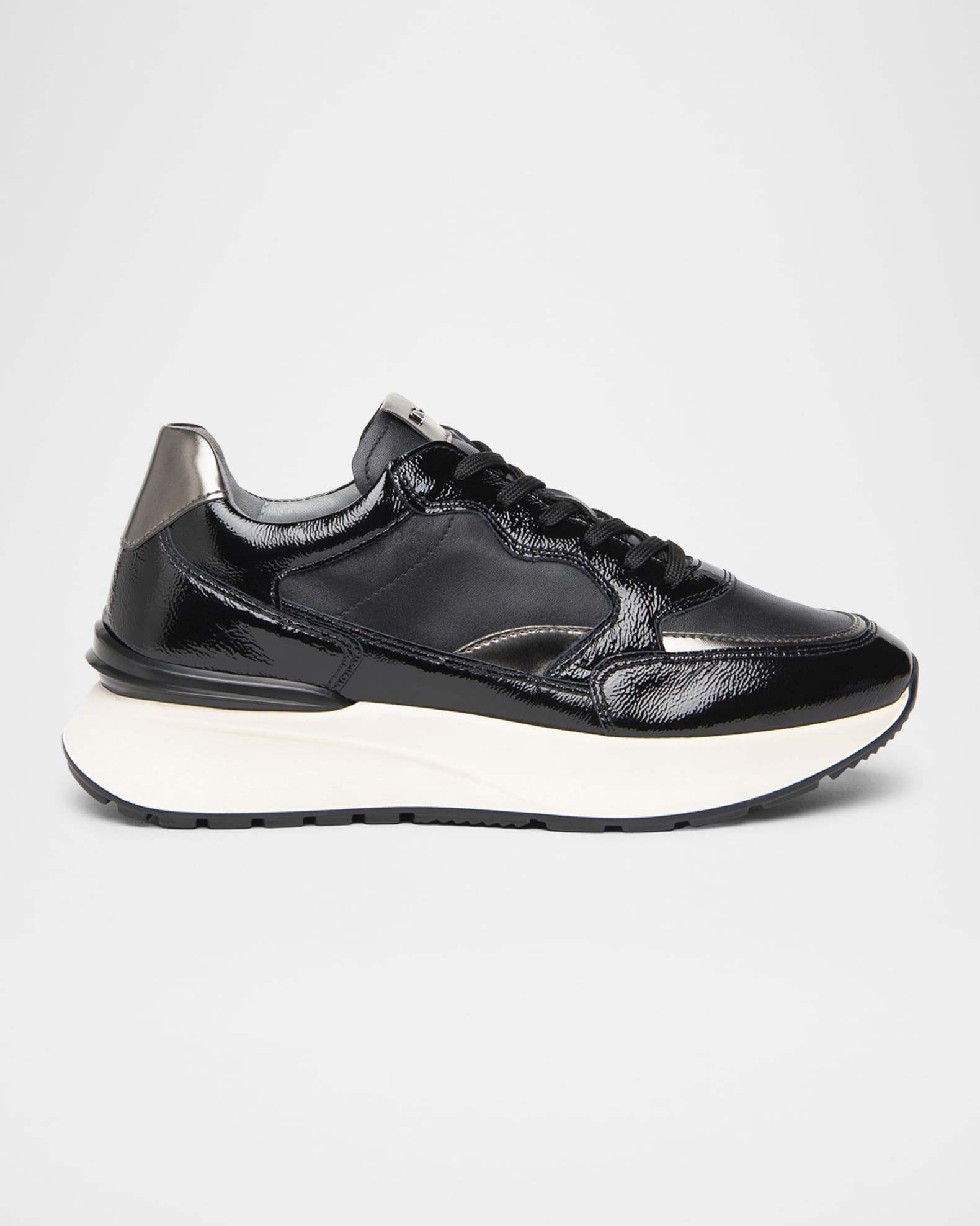 Retro Mixed Leather Runner Sneakers 0