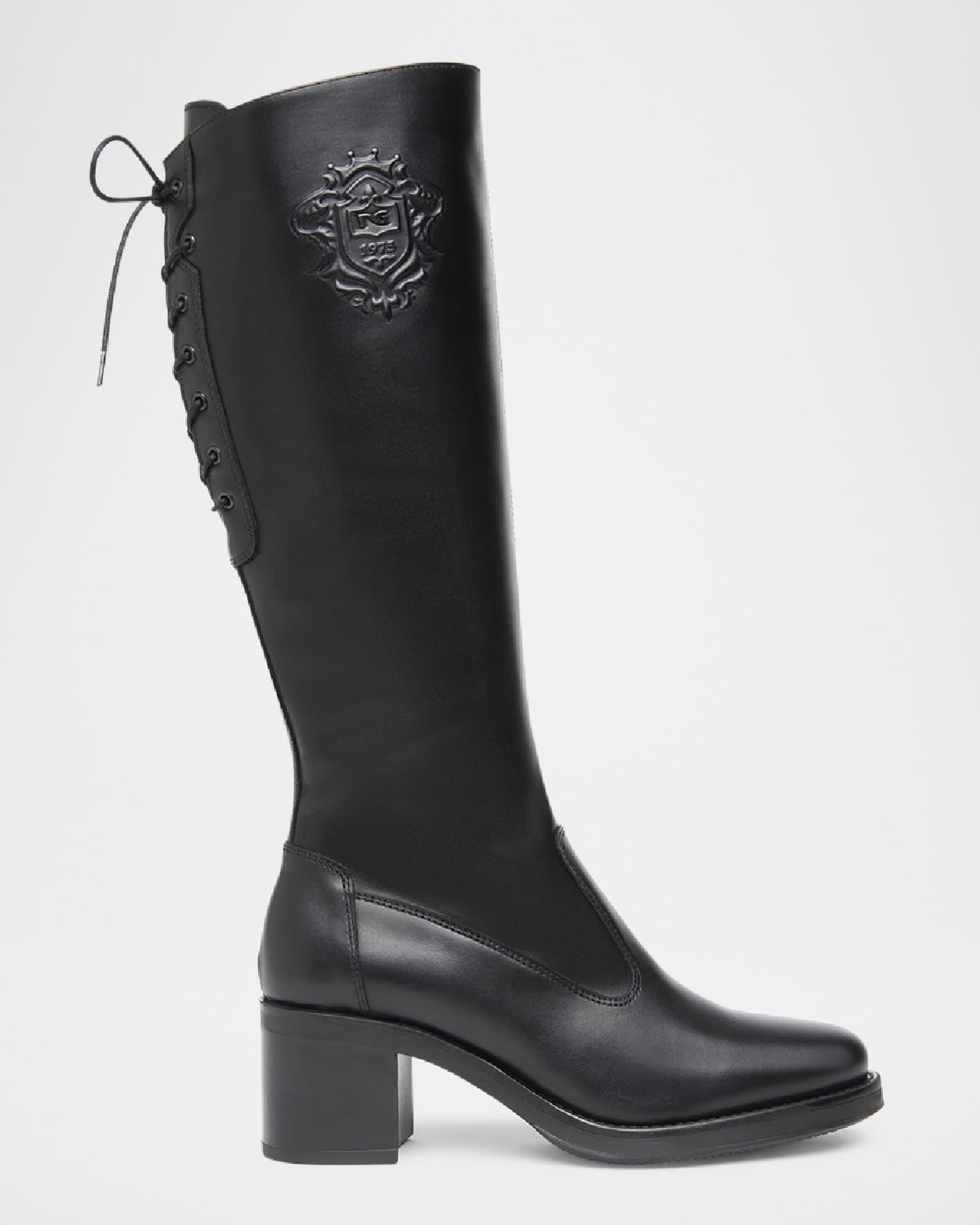 Leather Corset Lace-Up Knee Boots 0