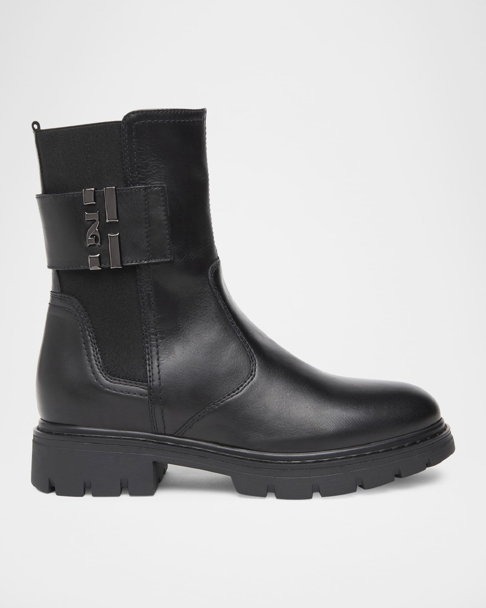 Leather Logo-Strap Chelsea Booties 0