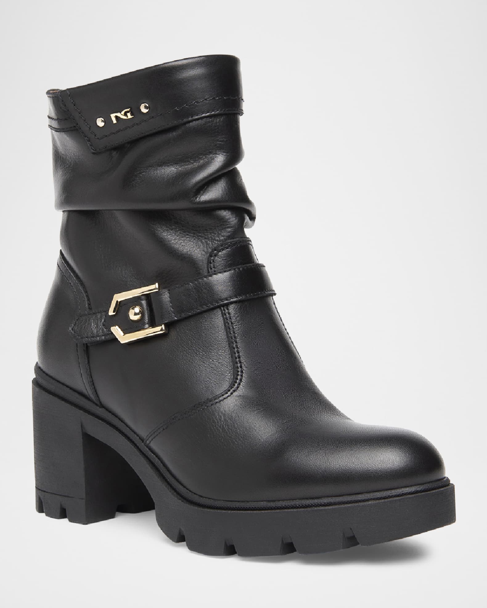 Slouchy moto boots top