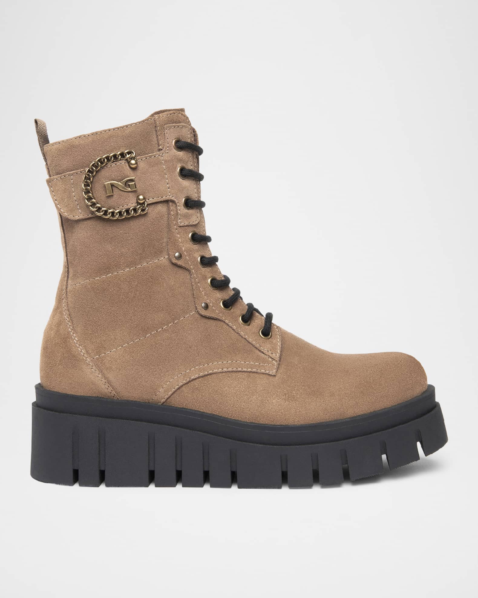 Chain Suede Flatform Desert Boots 0