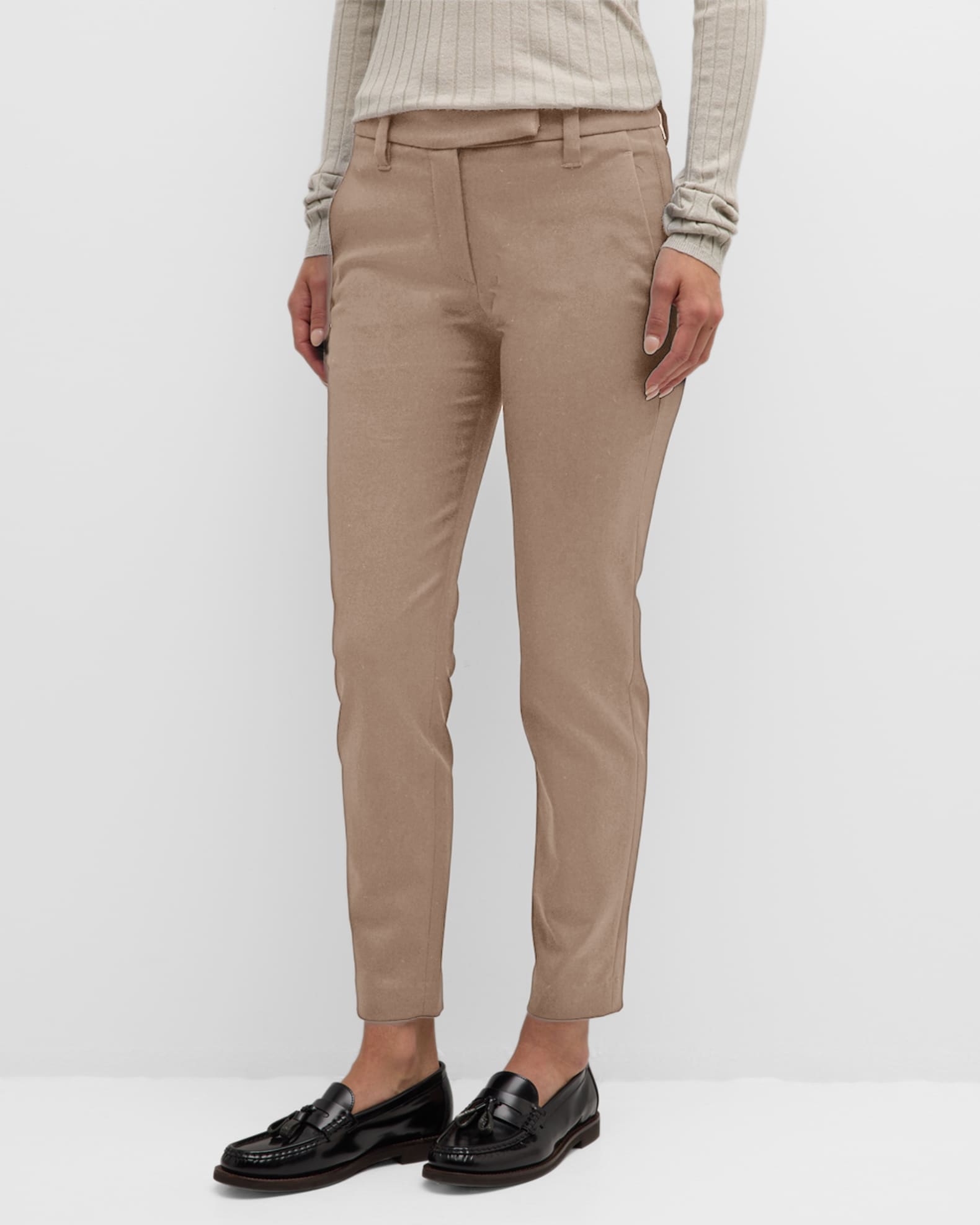 Cotton Slim-Fit Cropped Pants 1
