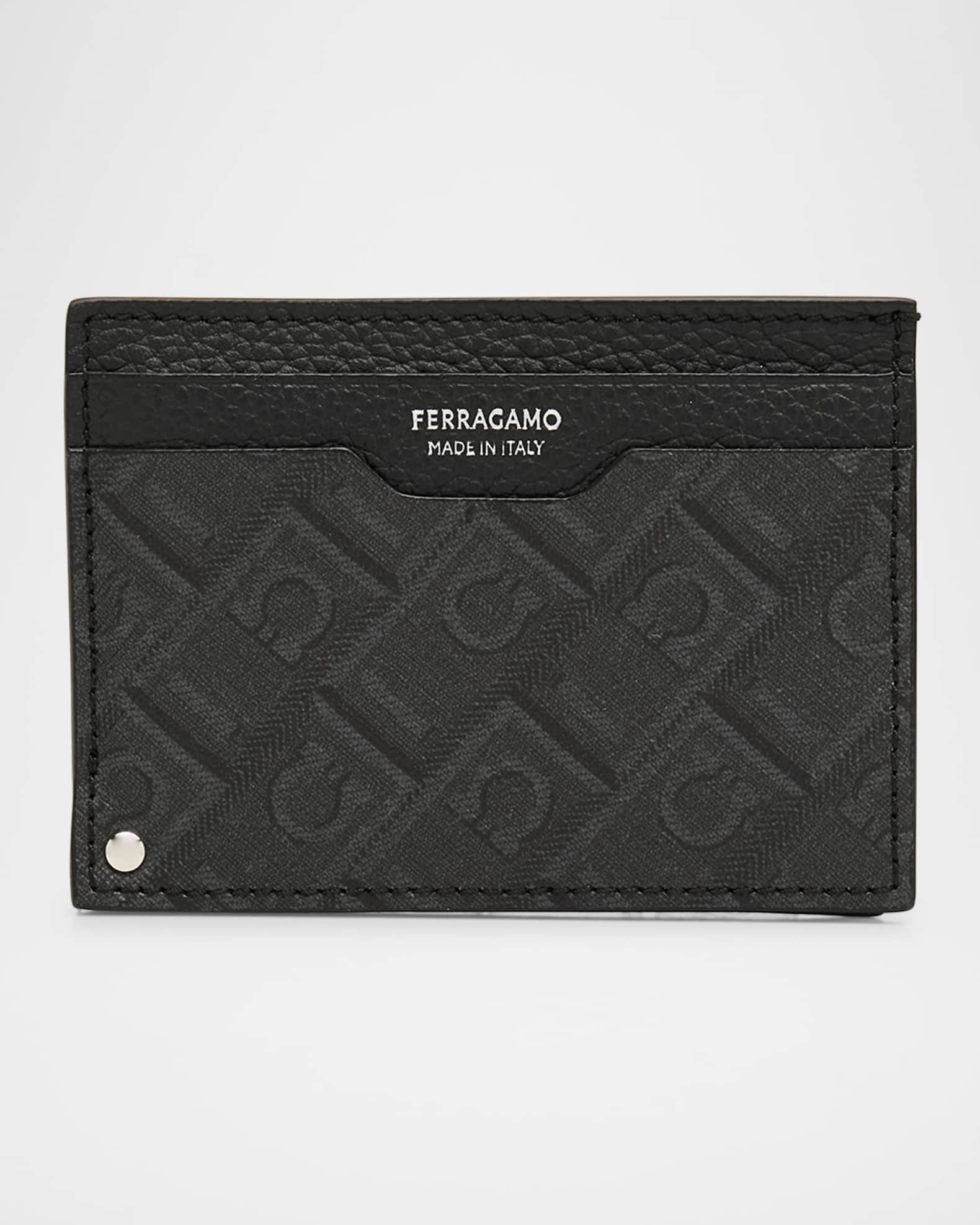 Men's Monogram Card Holder with Pullout ID Window 0
