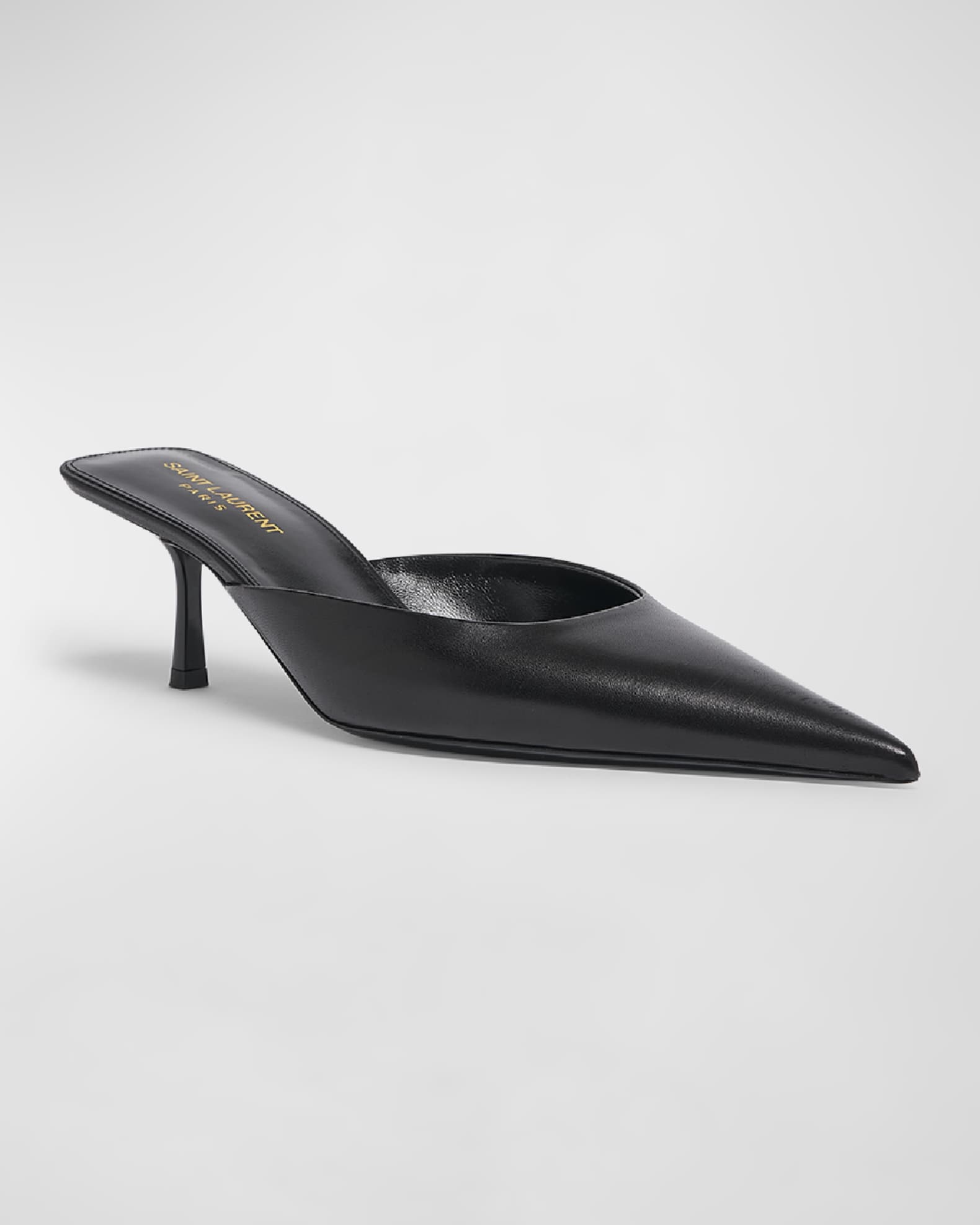 Barbara Leather Mule Pumps