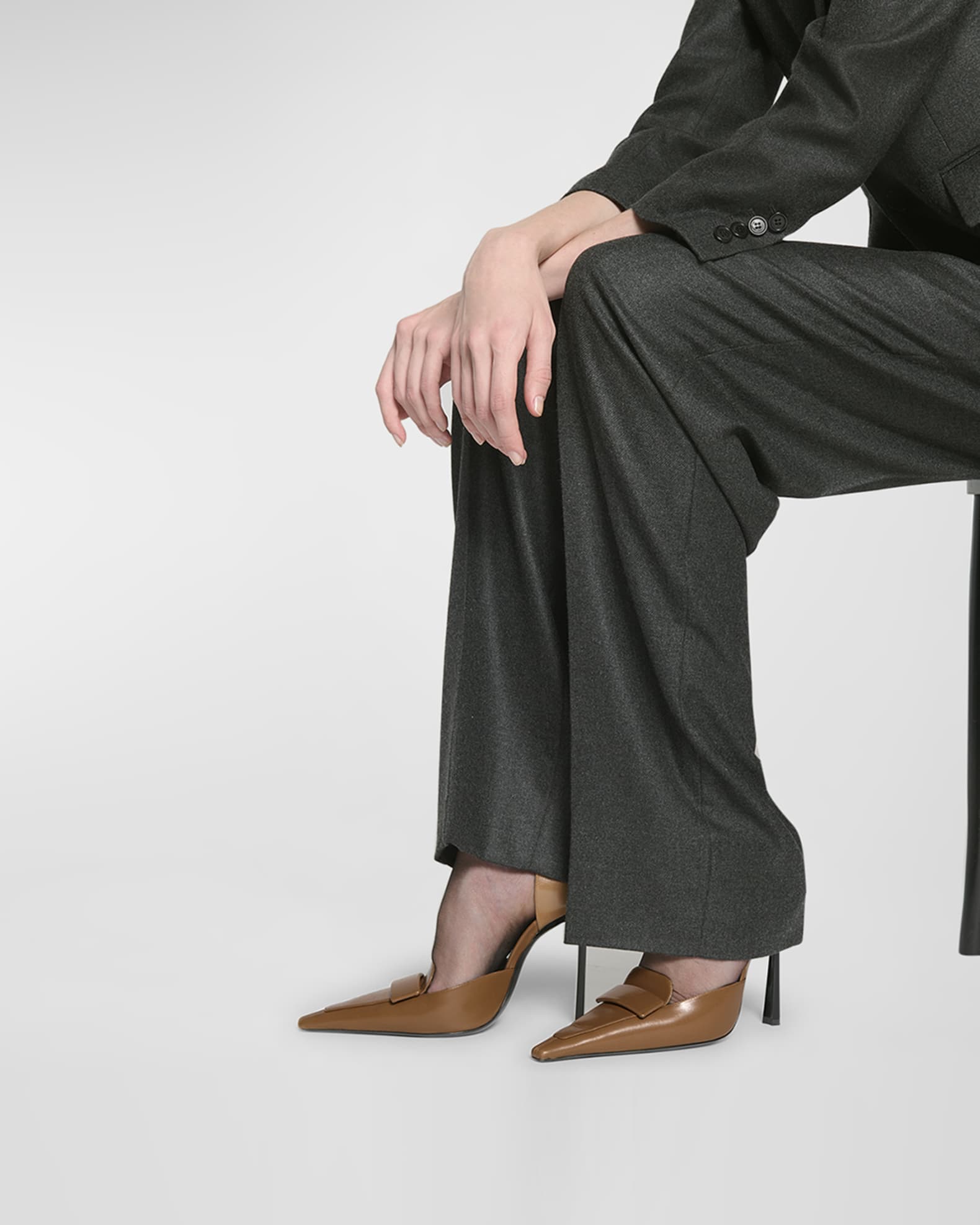 VIP価格SALE★Saint Laurent★D Orsay Pump Saint Laurent Leather D'Orsay Loafer Pumps | Neiman Marcus