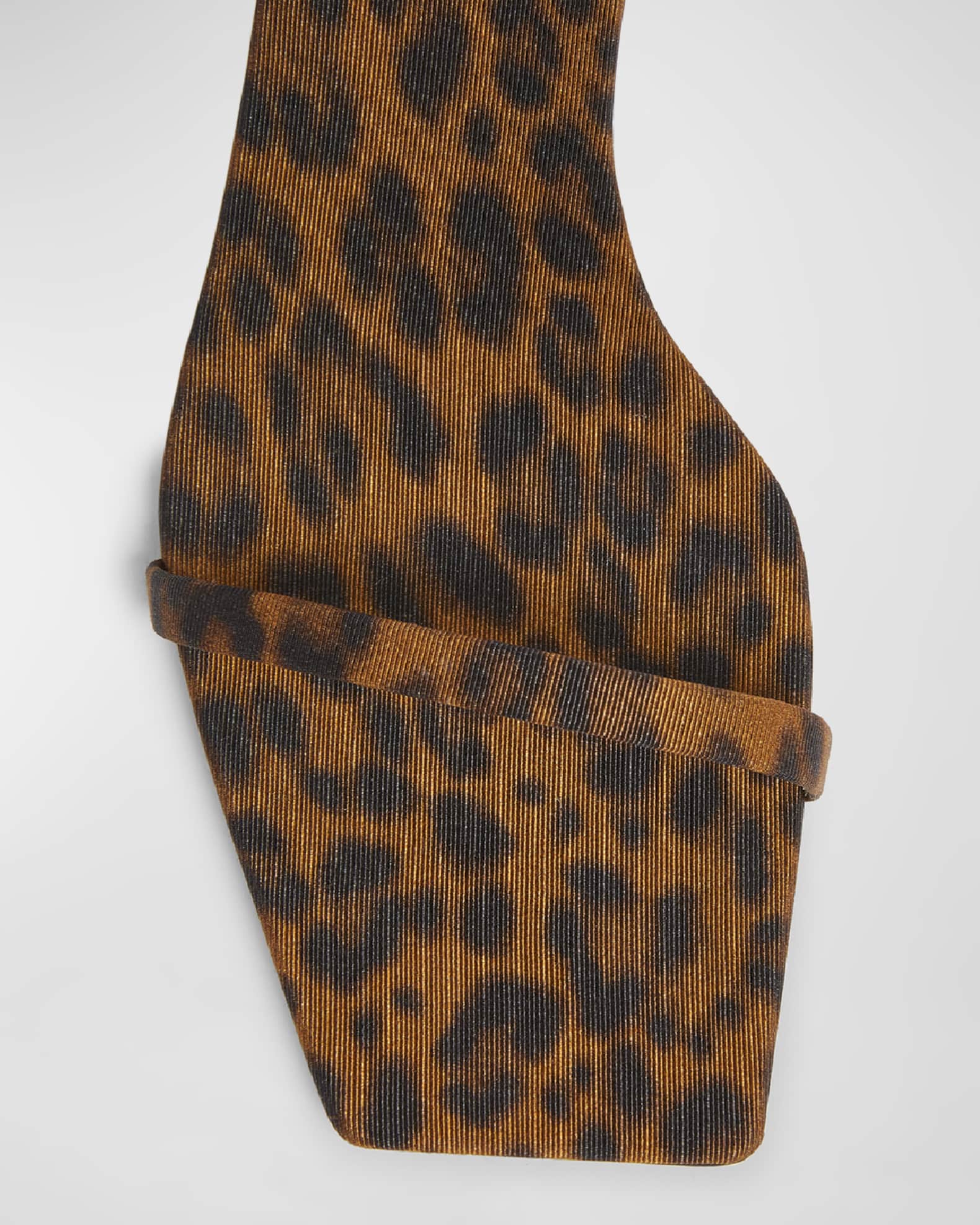 Saint Laurent Jaspe Leopard Slingback Sandals | Neiman Marcus