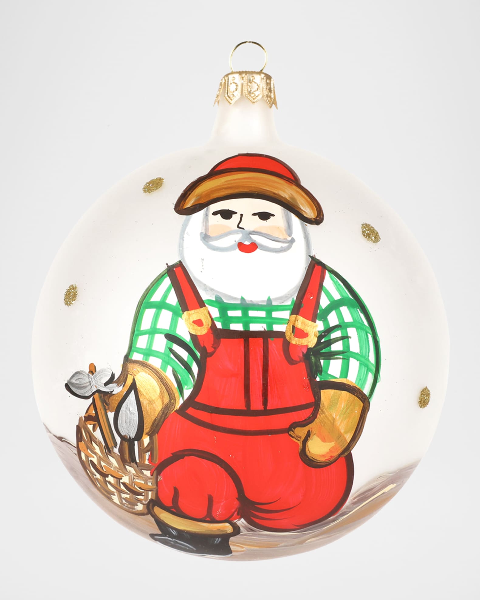 Vietri Old St. Nick Gardener Christmas Ornament Neiman Marcus