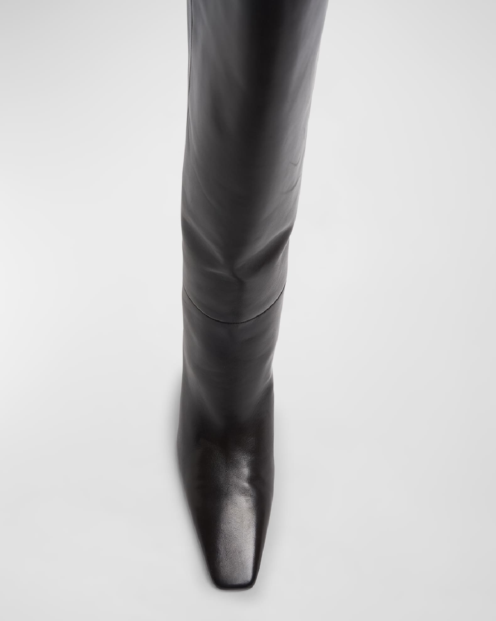 Saint Laurent Jill Calfskin Knee Boots | Neiman Marcus