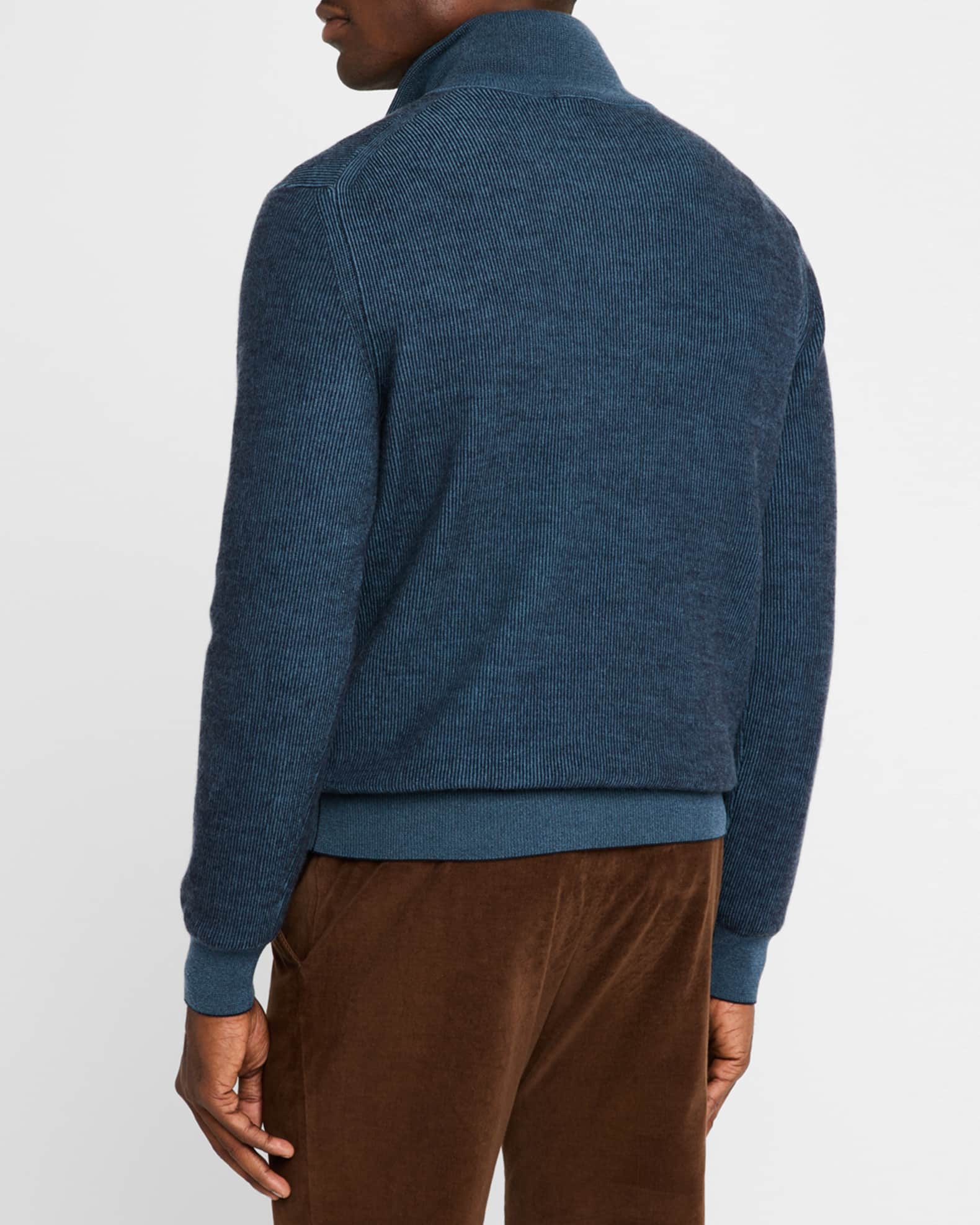 Brioni Men's Cashmere Quarter-Zip Sweater | Neiman Marcus