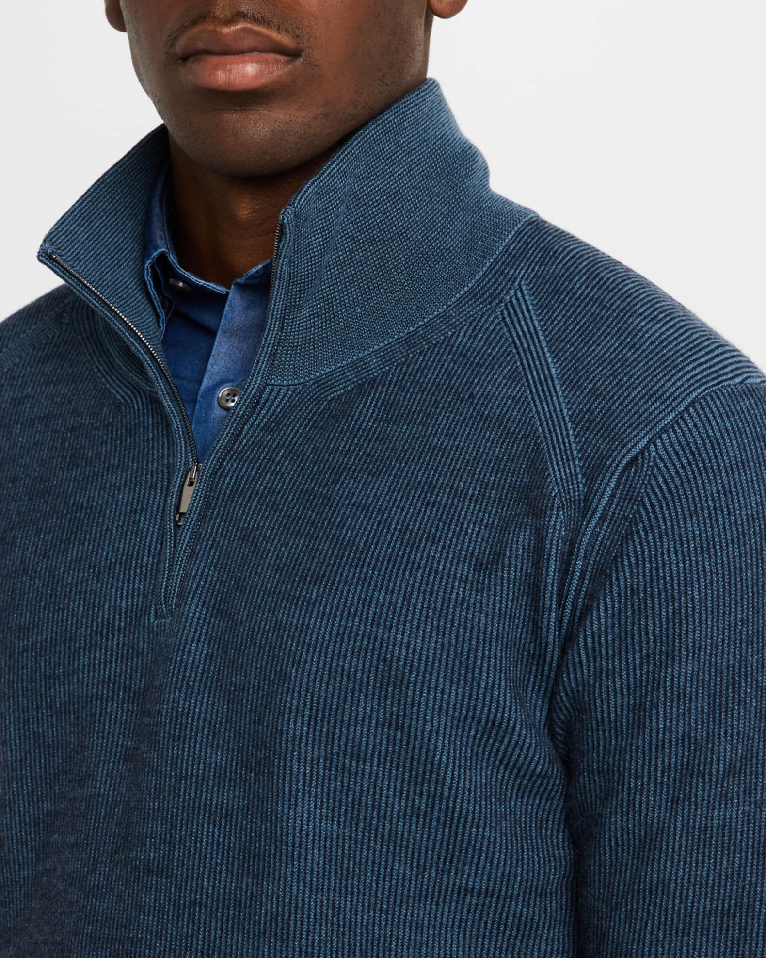 Brioni Men's Cashmere Quarter-Zip Sweater | Neiman Marcus
