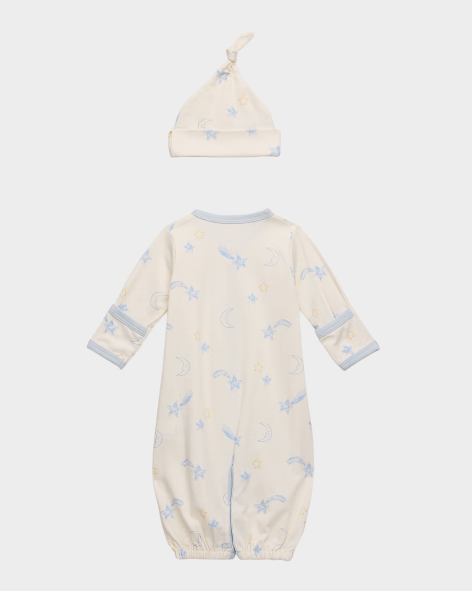 Kissy Kissy Boy's Starry Sky Convertible Gown & Hat Set, Size NewbornS
